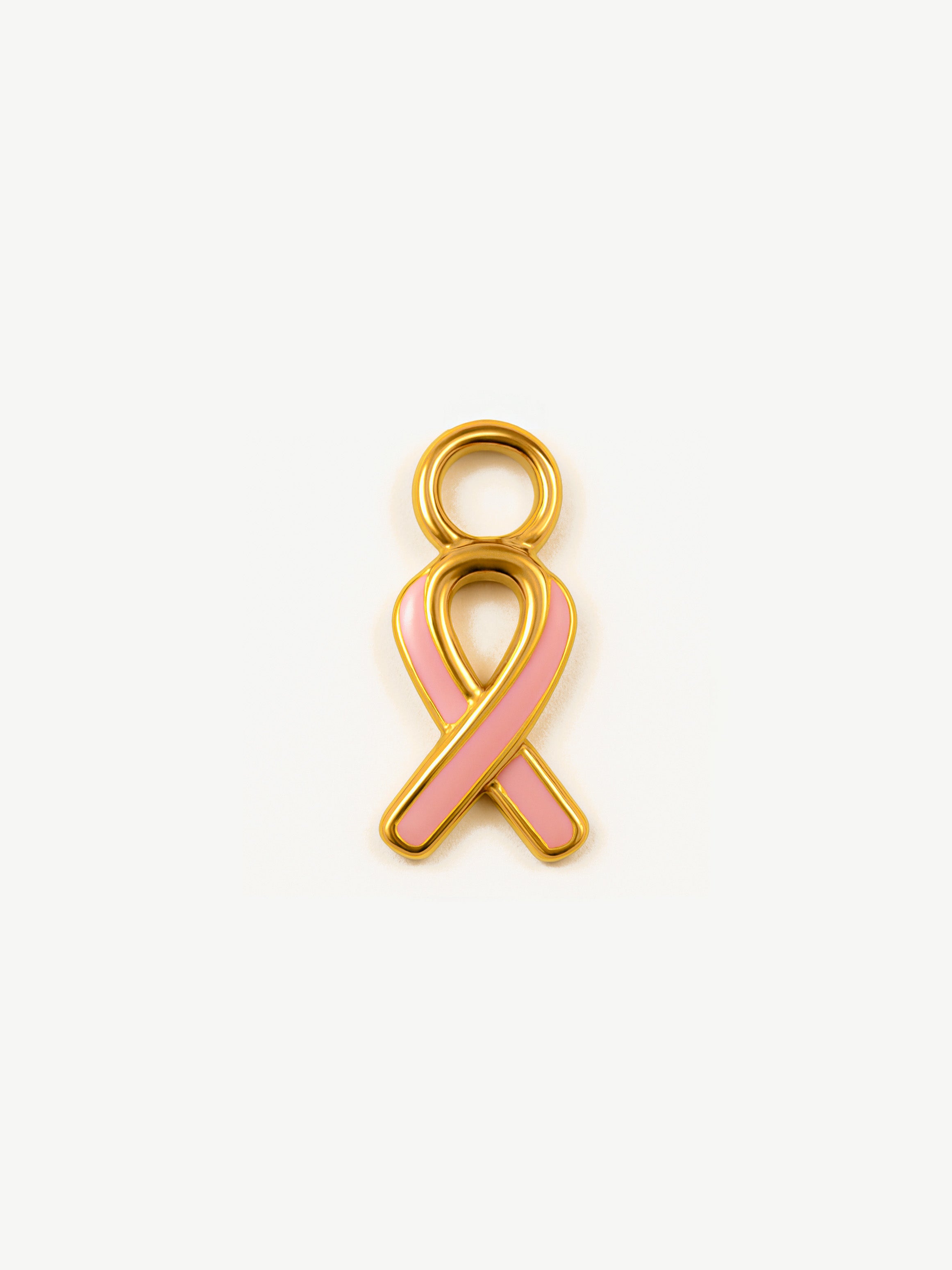 Pink Breast Ribbon Charm (Small)