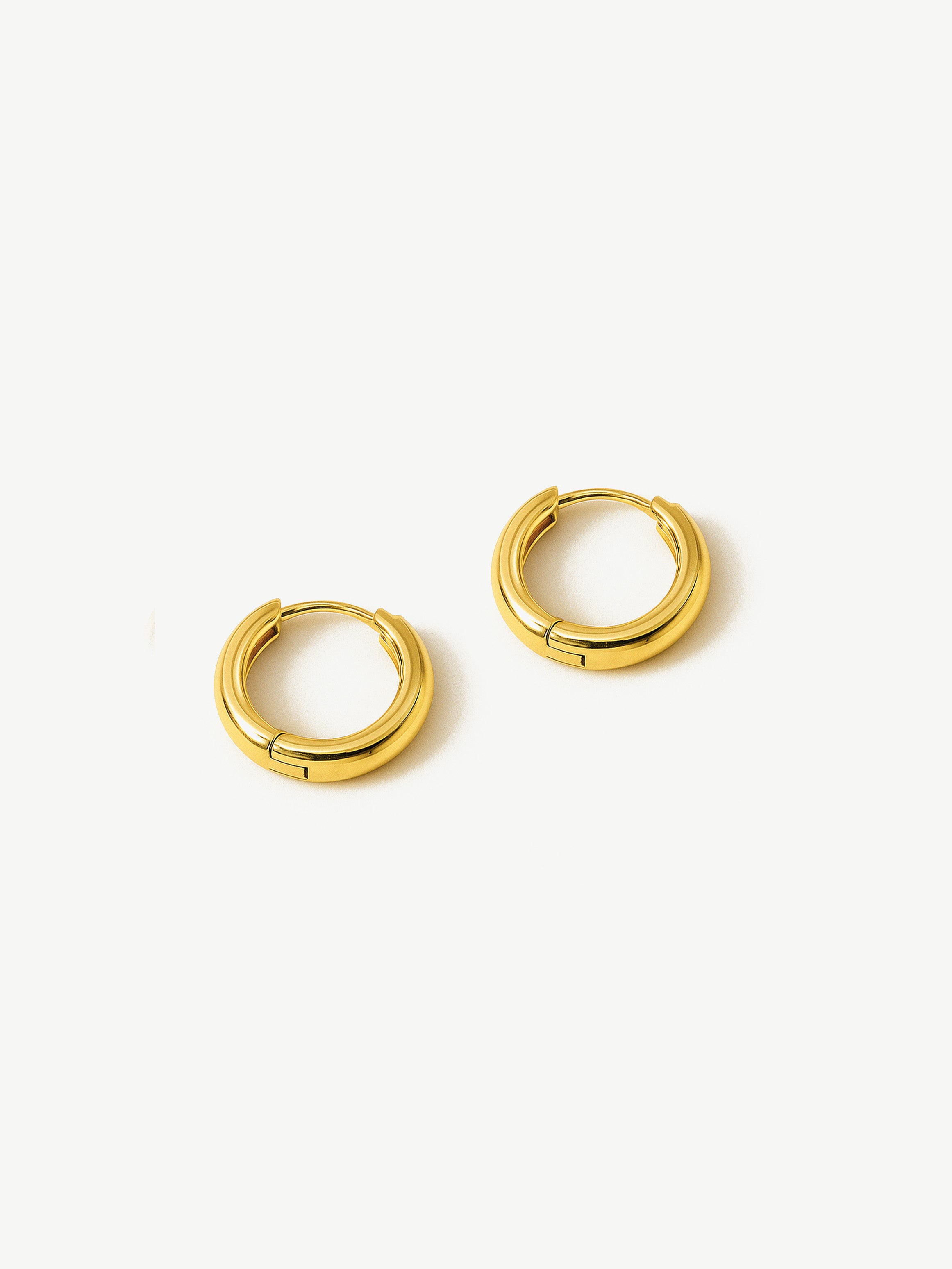 Solid Huggie Hoop Earrings For Charms - 12mm