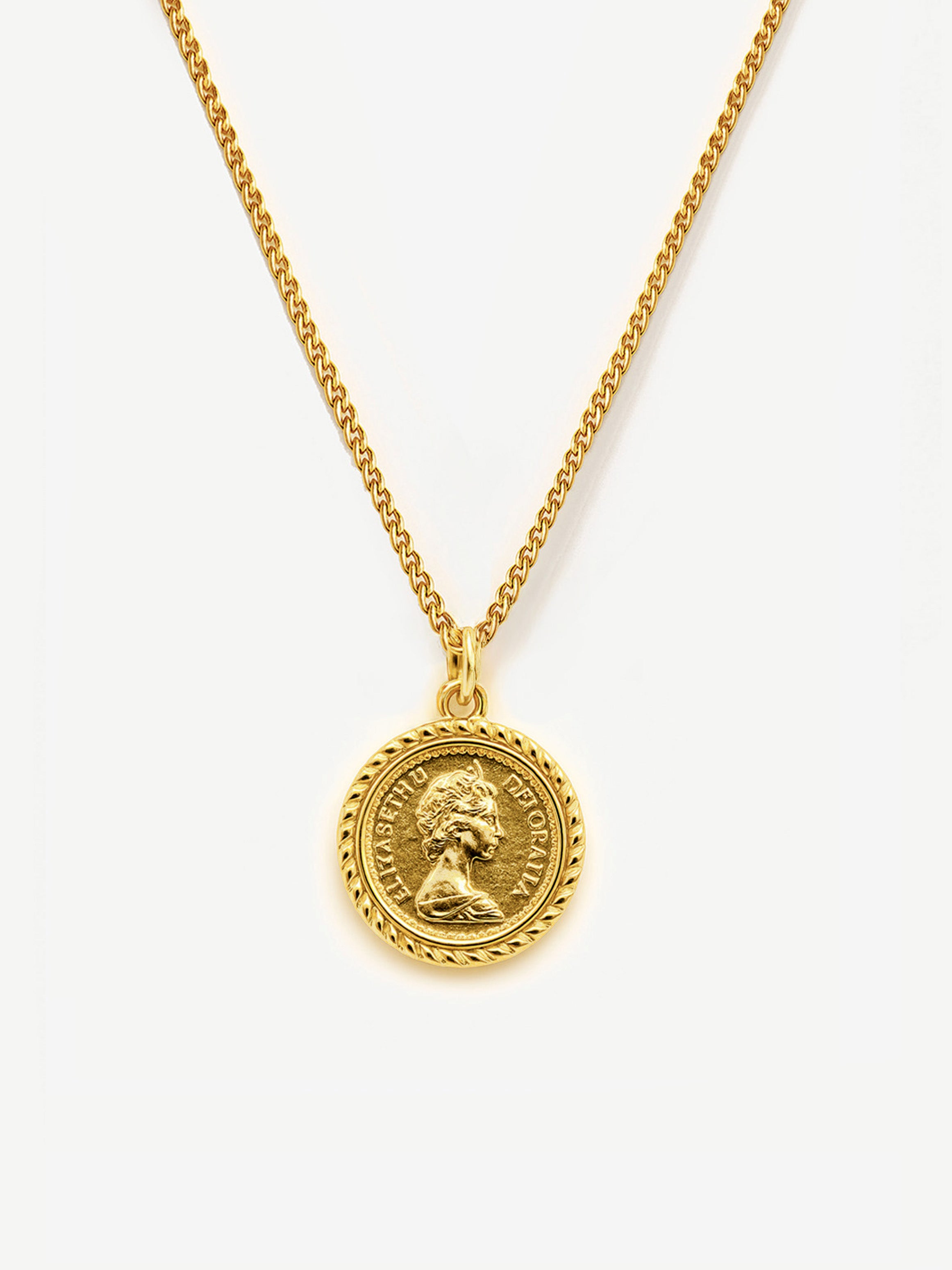 Reversible Queen & Warrior Coin Necklace