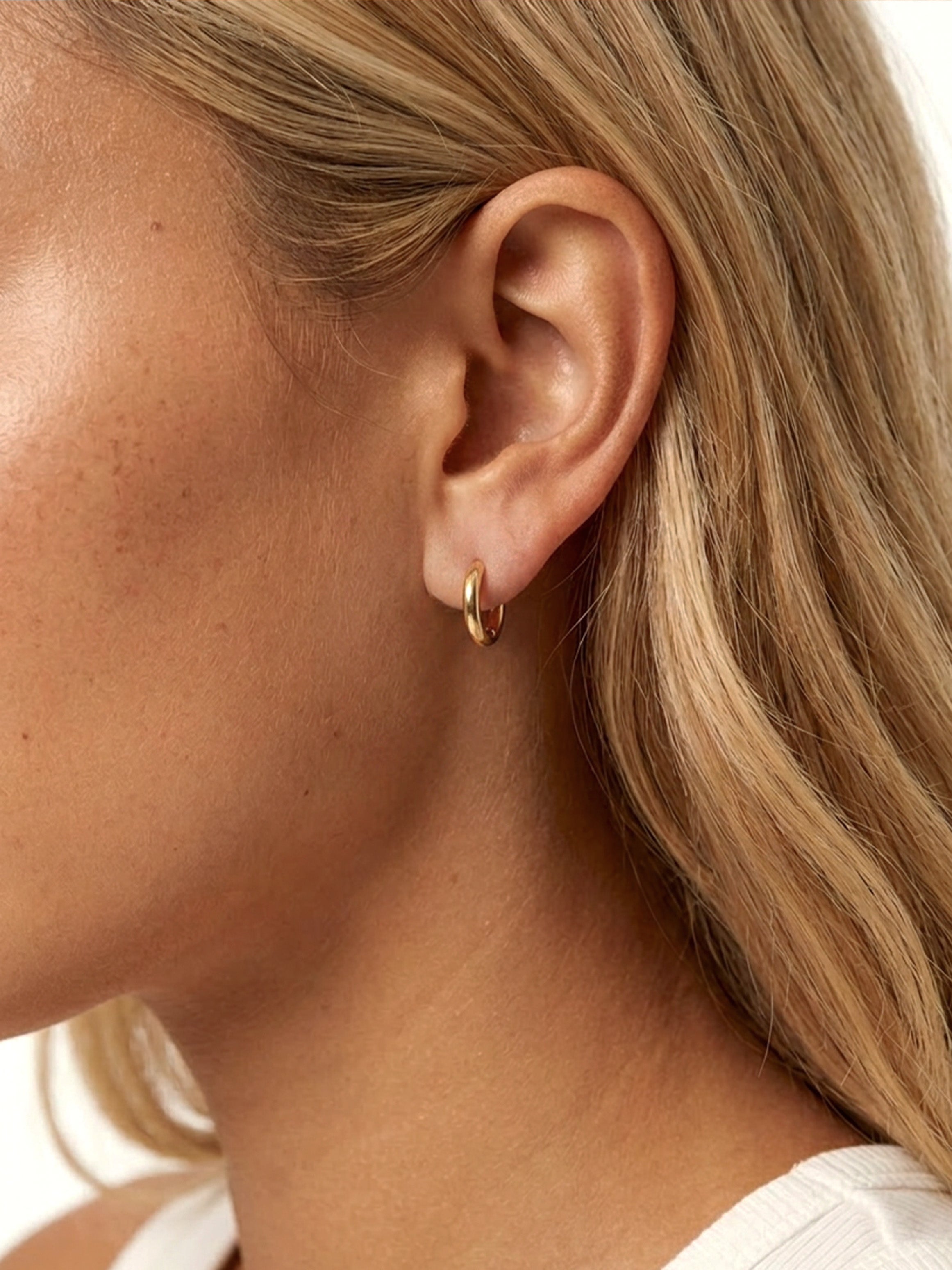 Solid Hoop Earrings 12mm