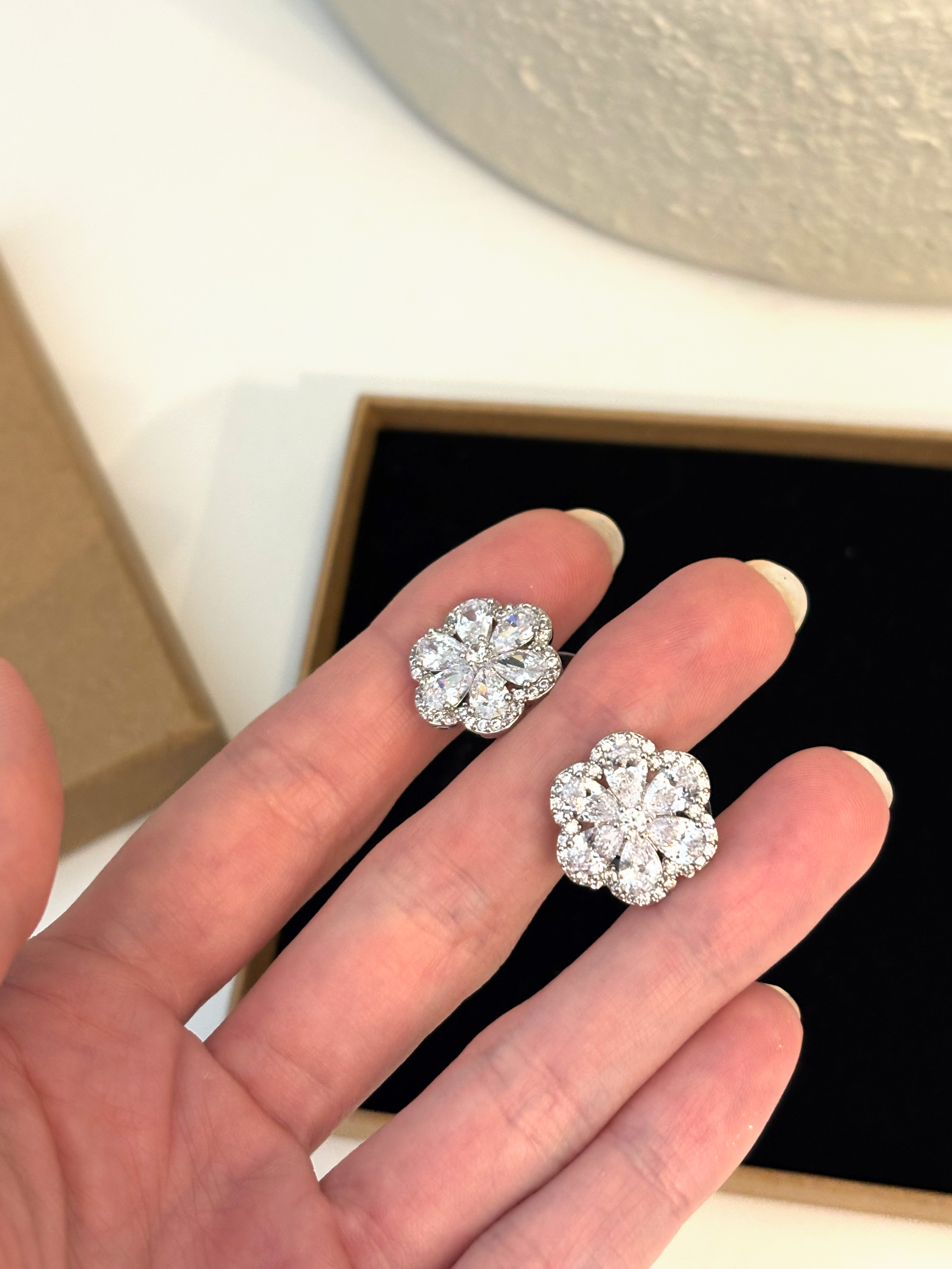 Bridal Flower Earrings