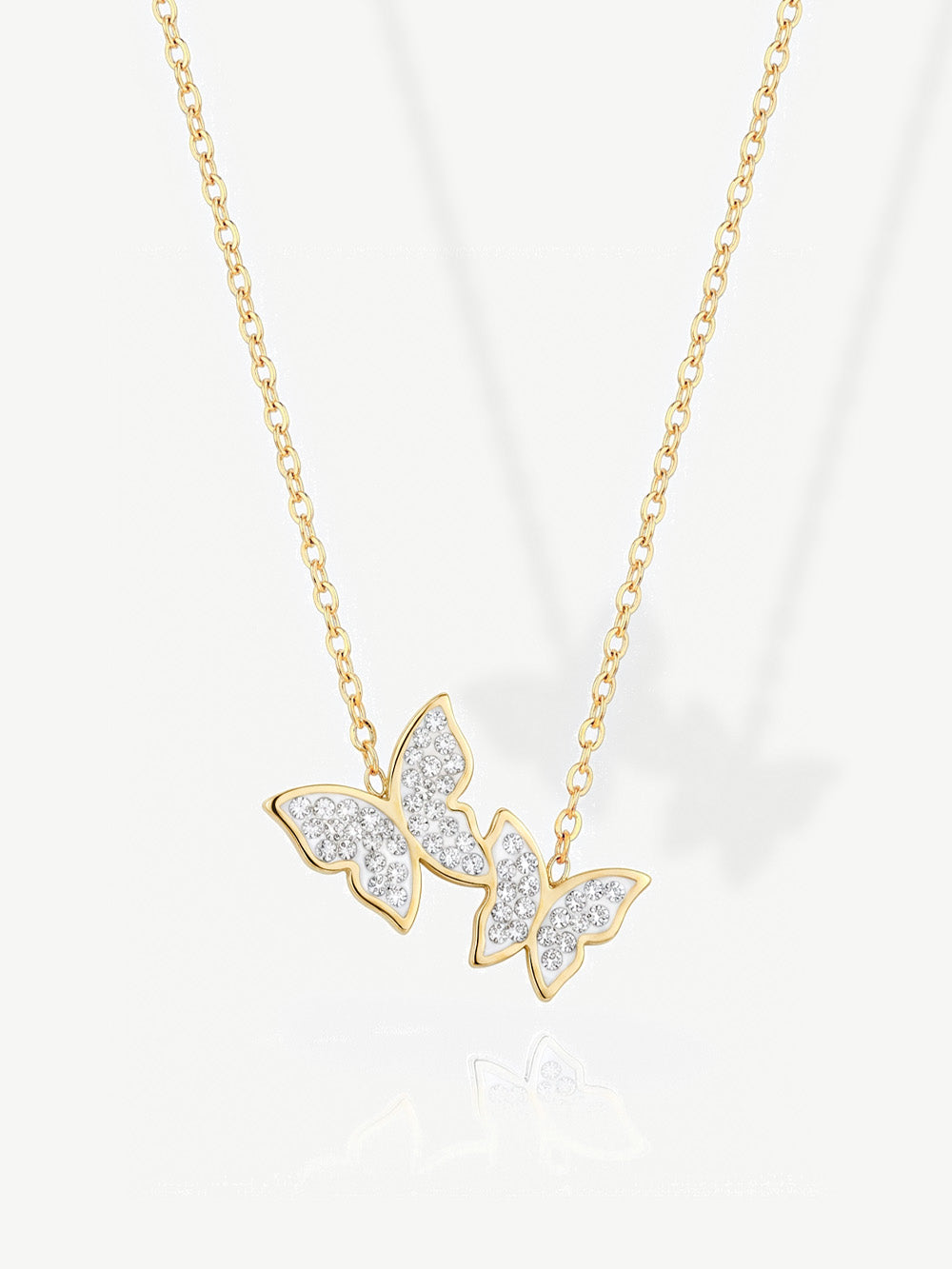 Two Butterflies Pendant Necklace