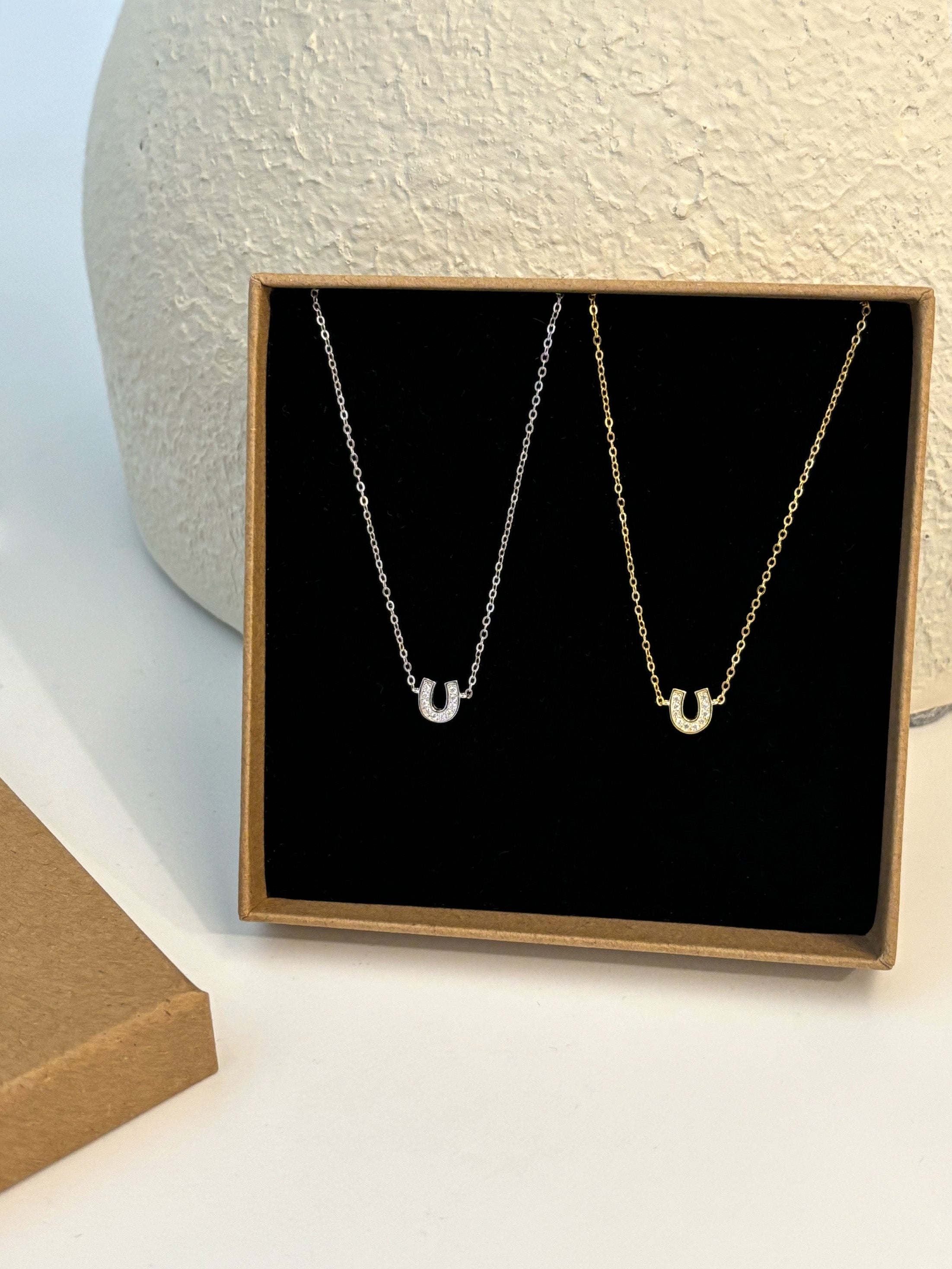 Dainty Horseshoe Pendant Necklace