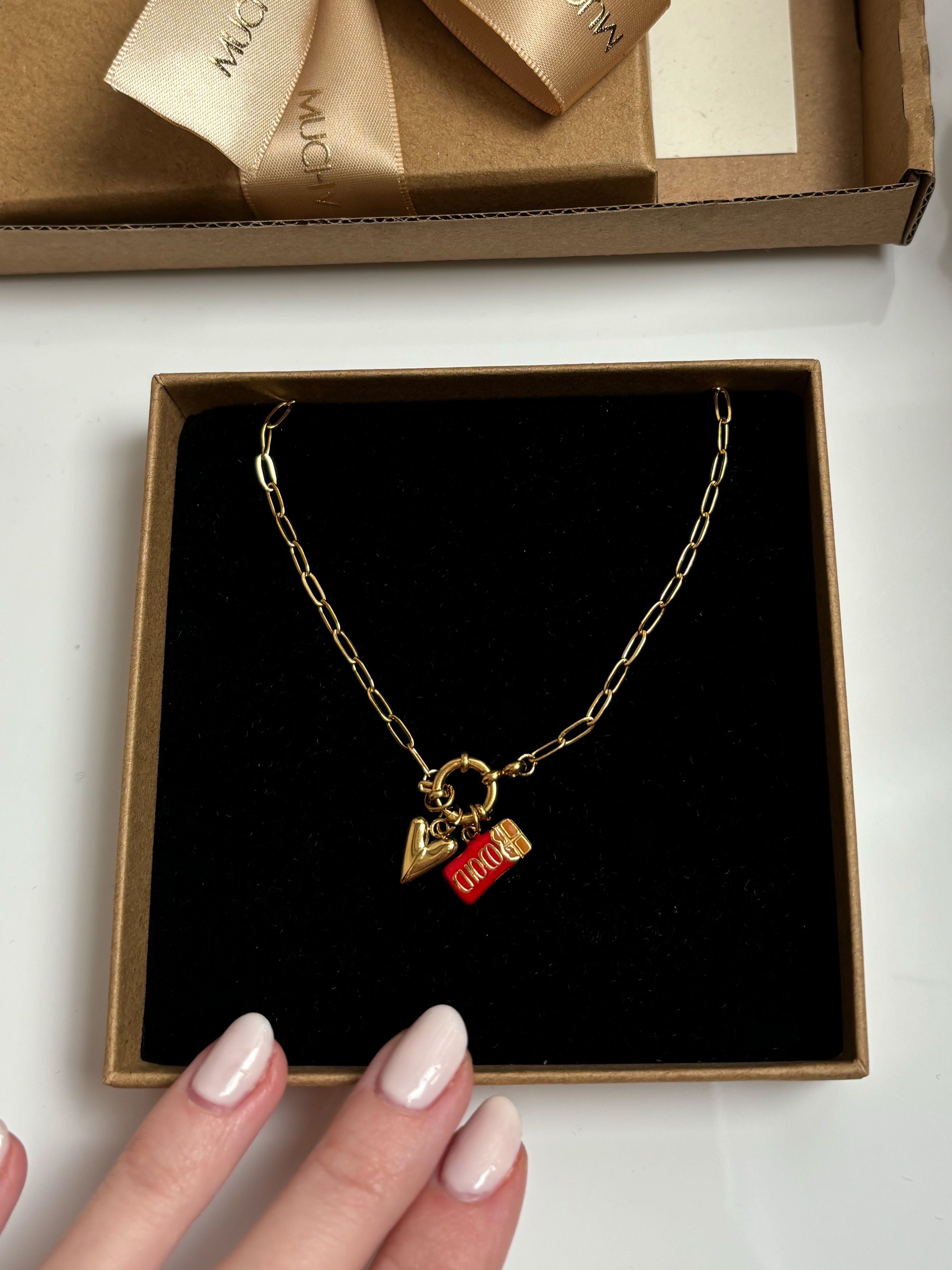 Narrow Heart Charm (Tiny)
