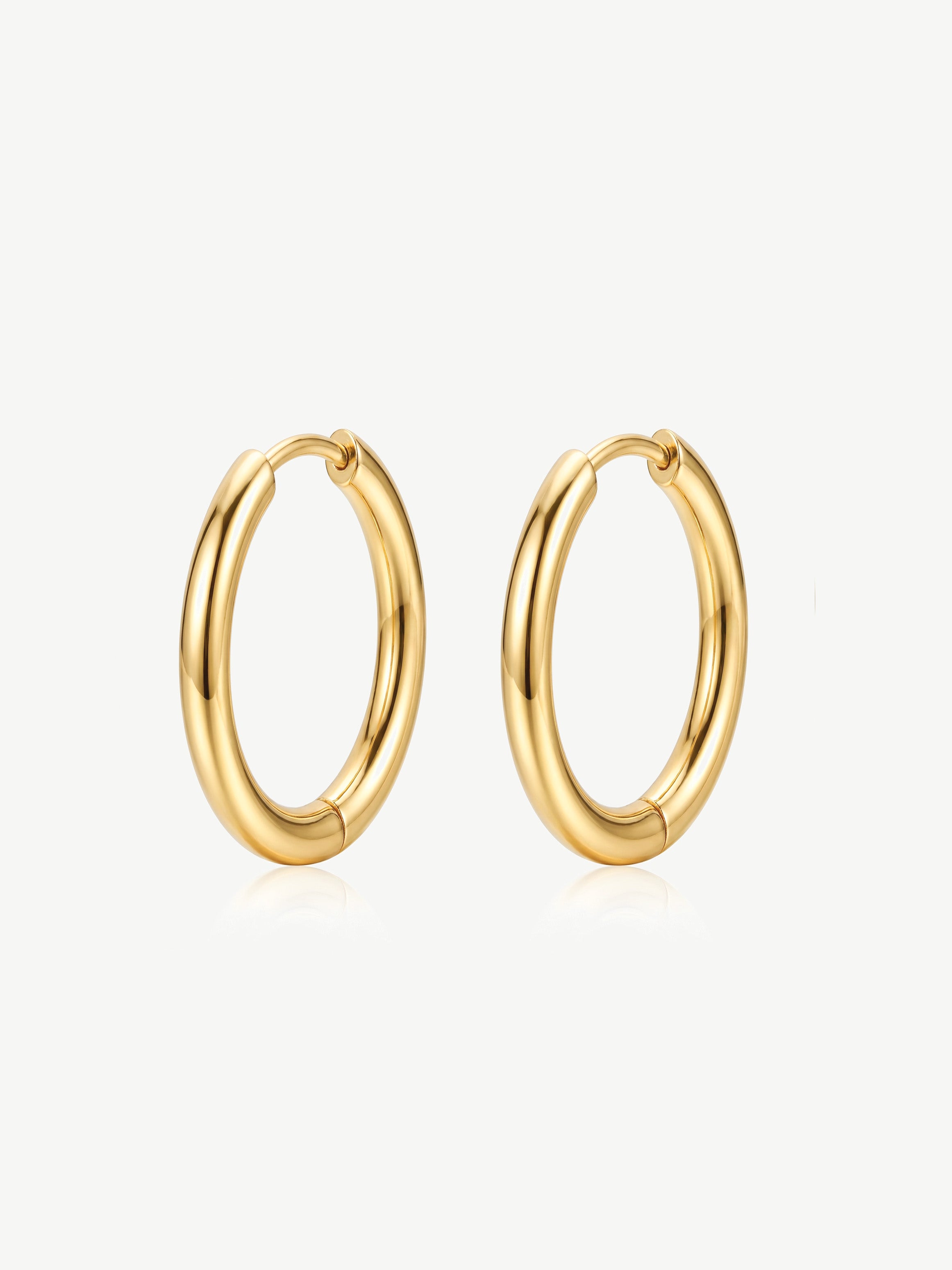Solid Hoop Earrings - 22mm