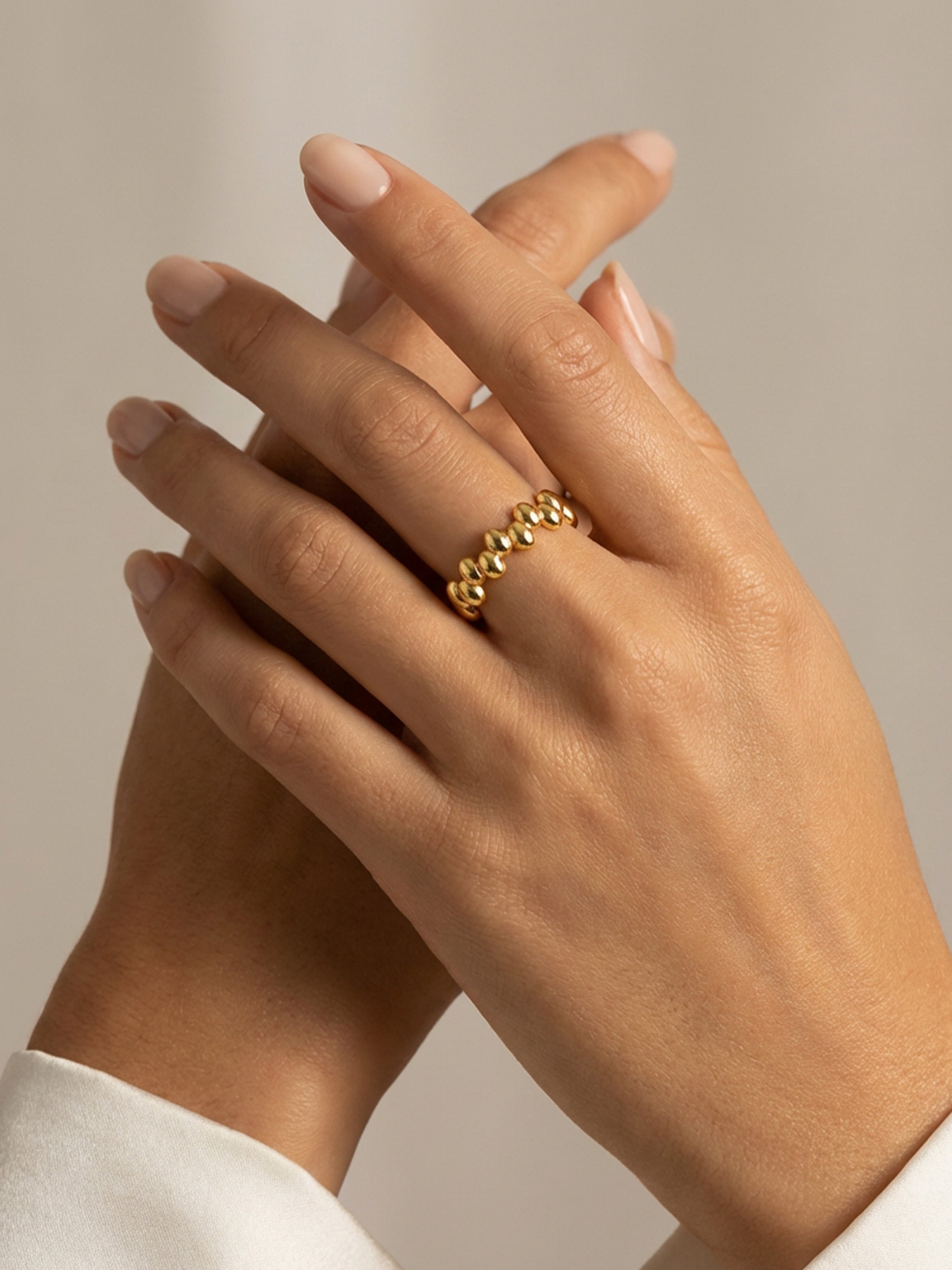 Adjustable Beaded Ring