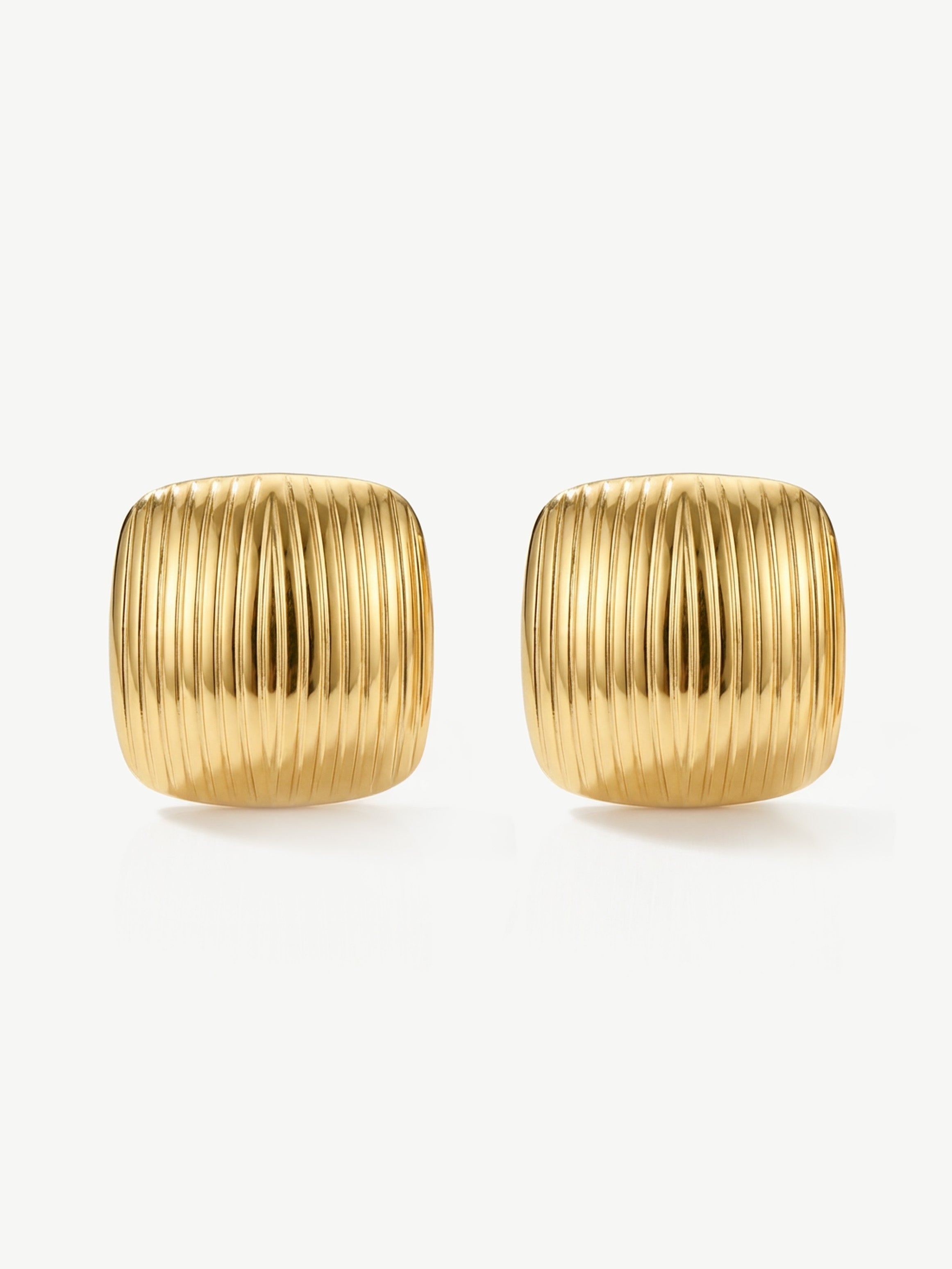 Textured Cushion Square Stud Earrings