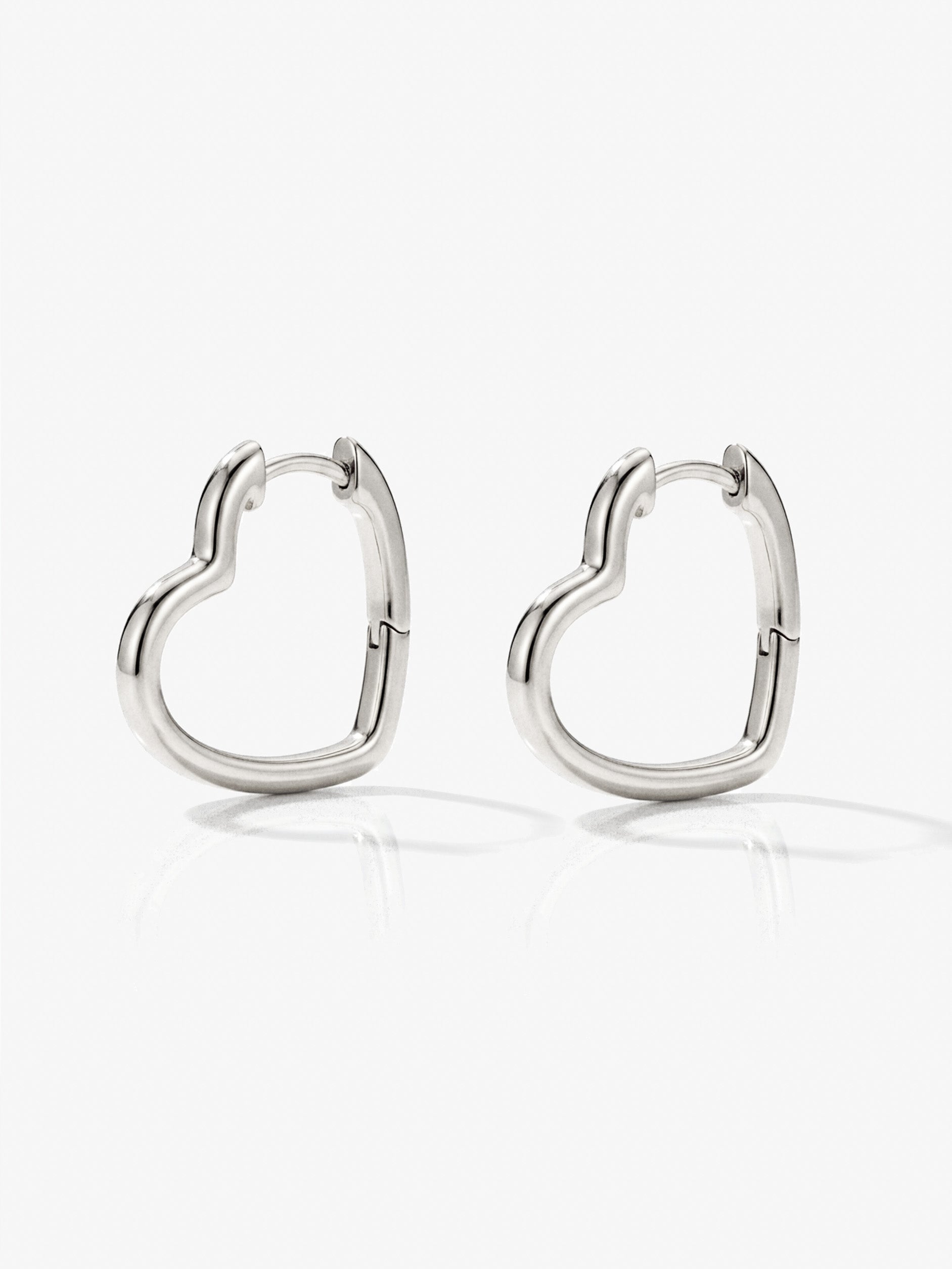 Heart Hoop Earrings - Small
