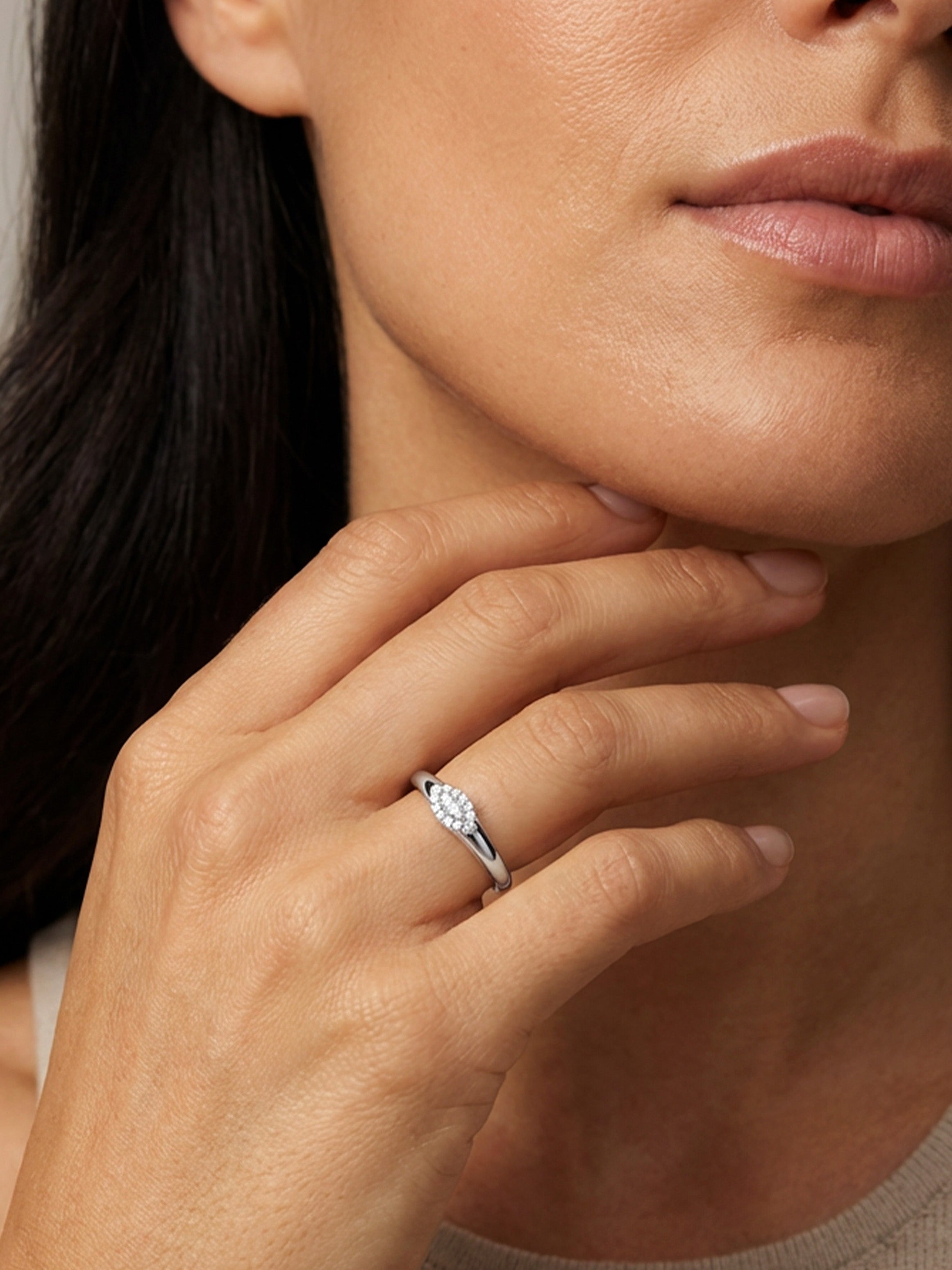 Oval Signet Ring With Evil Eye