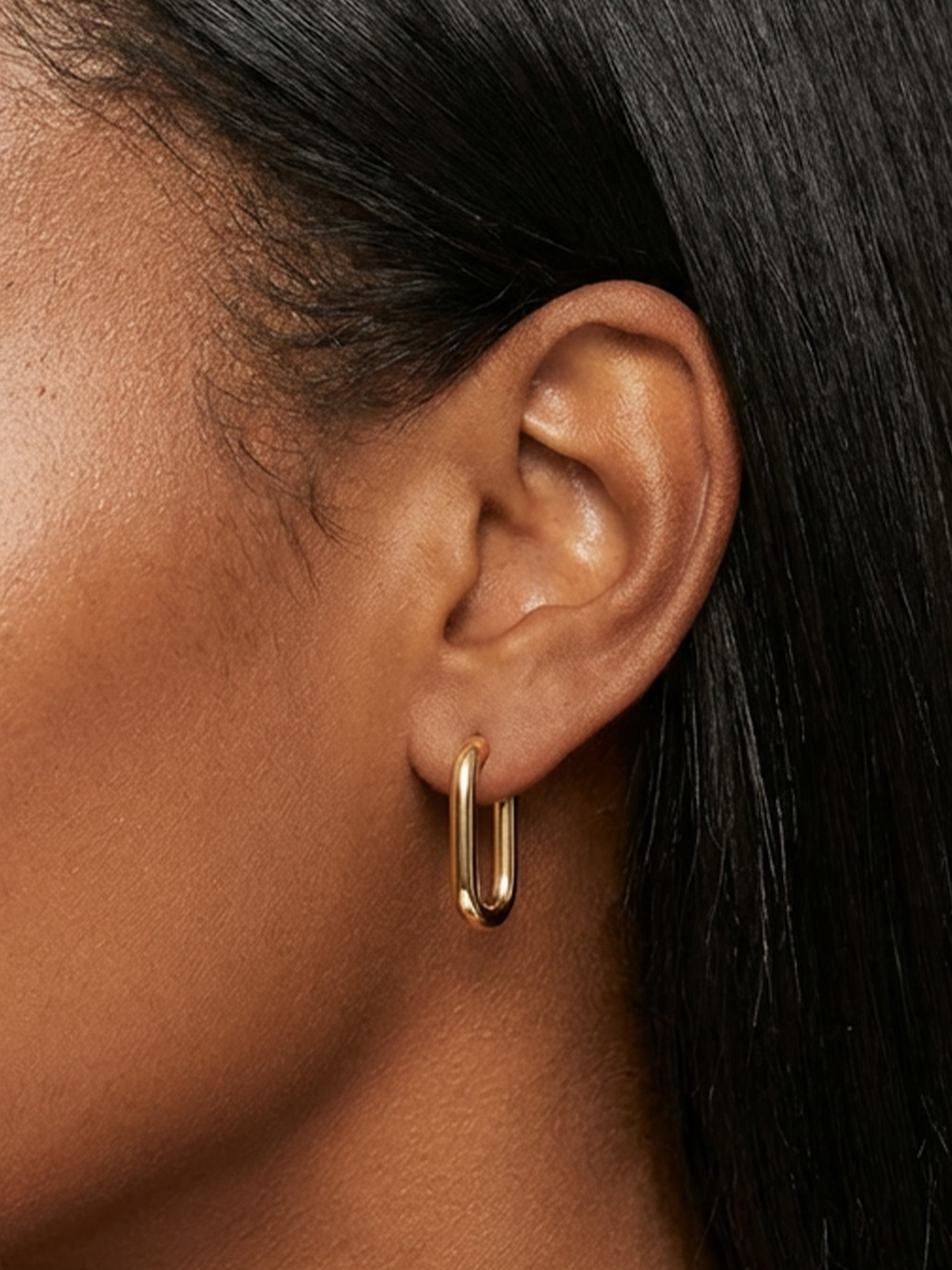 Small Oval Hoop Earrings