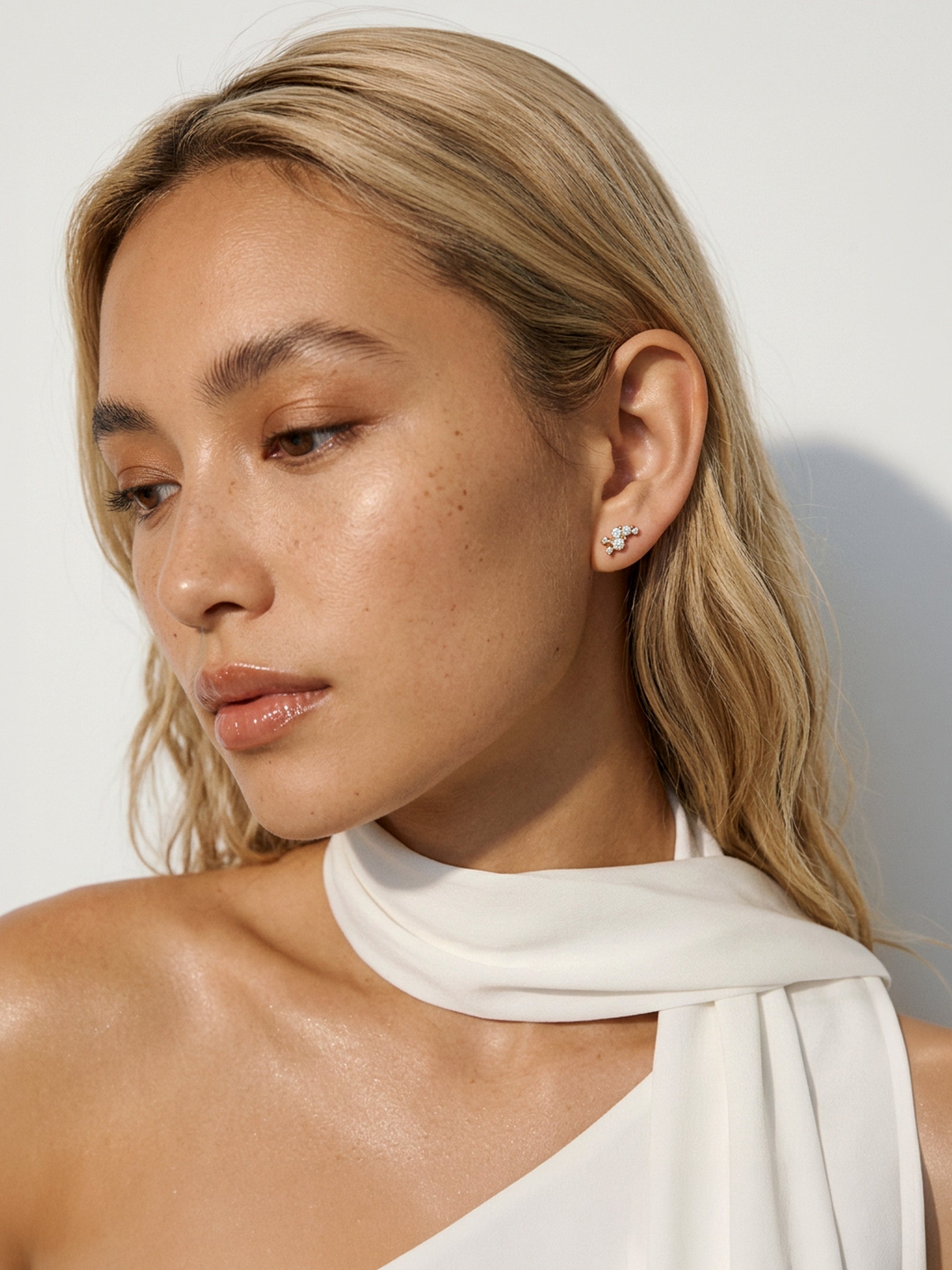 Tiny Cluster Stud Earrings