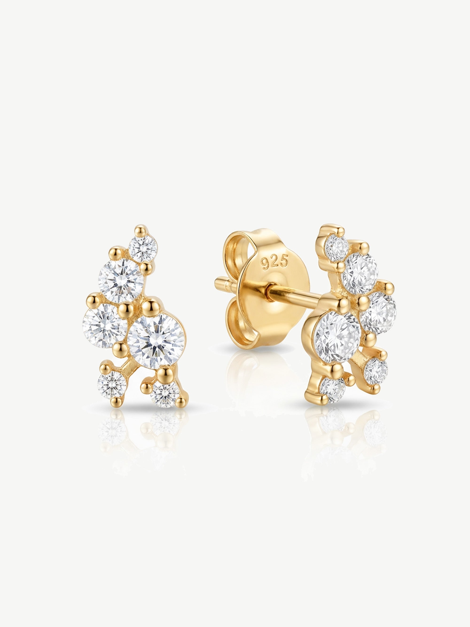 Tiny Cluster Stud Earrings