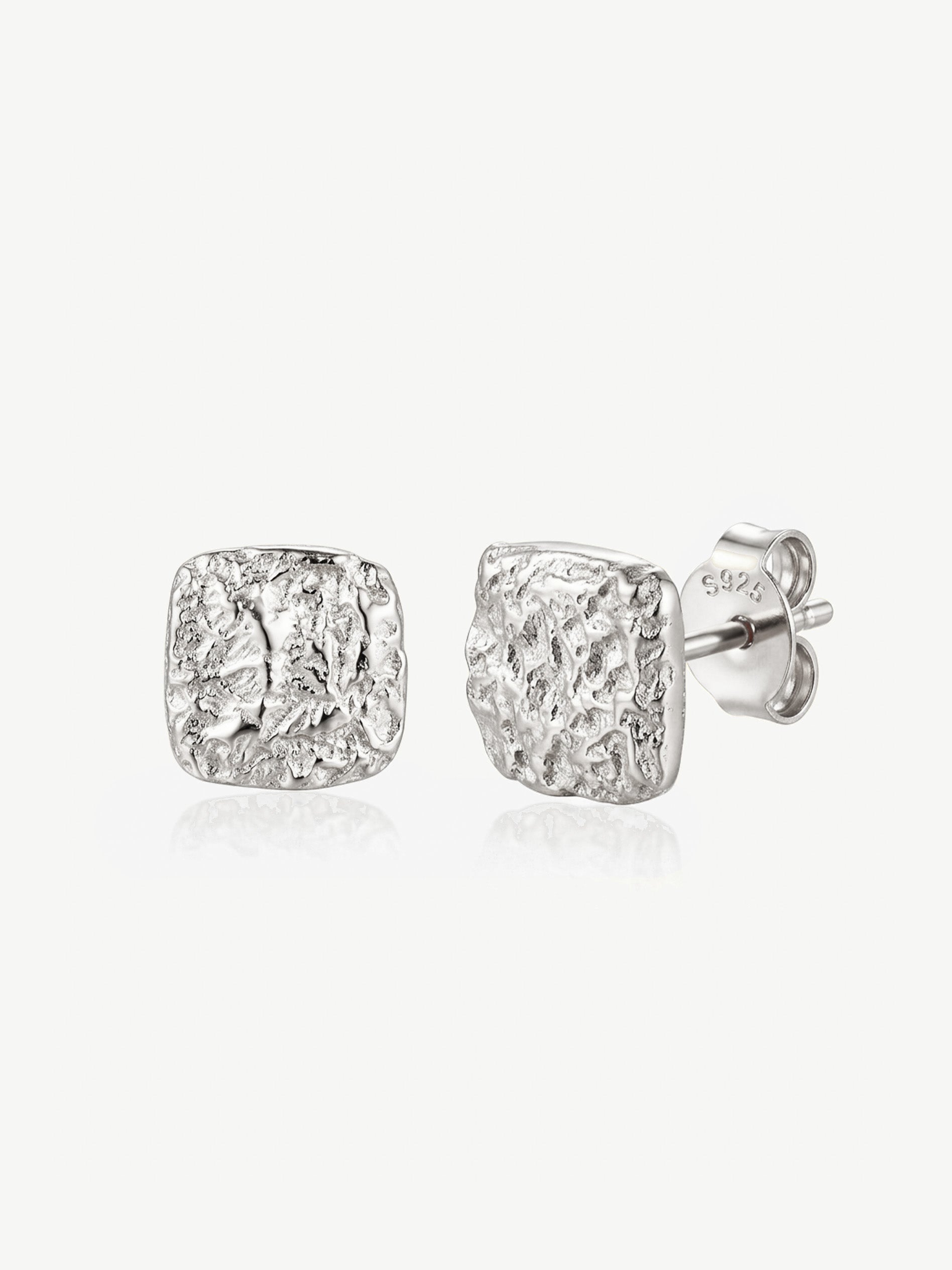 Textured Square Stud Earrings