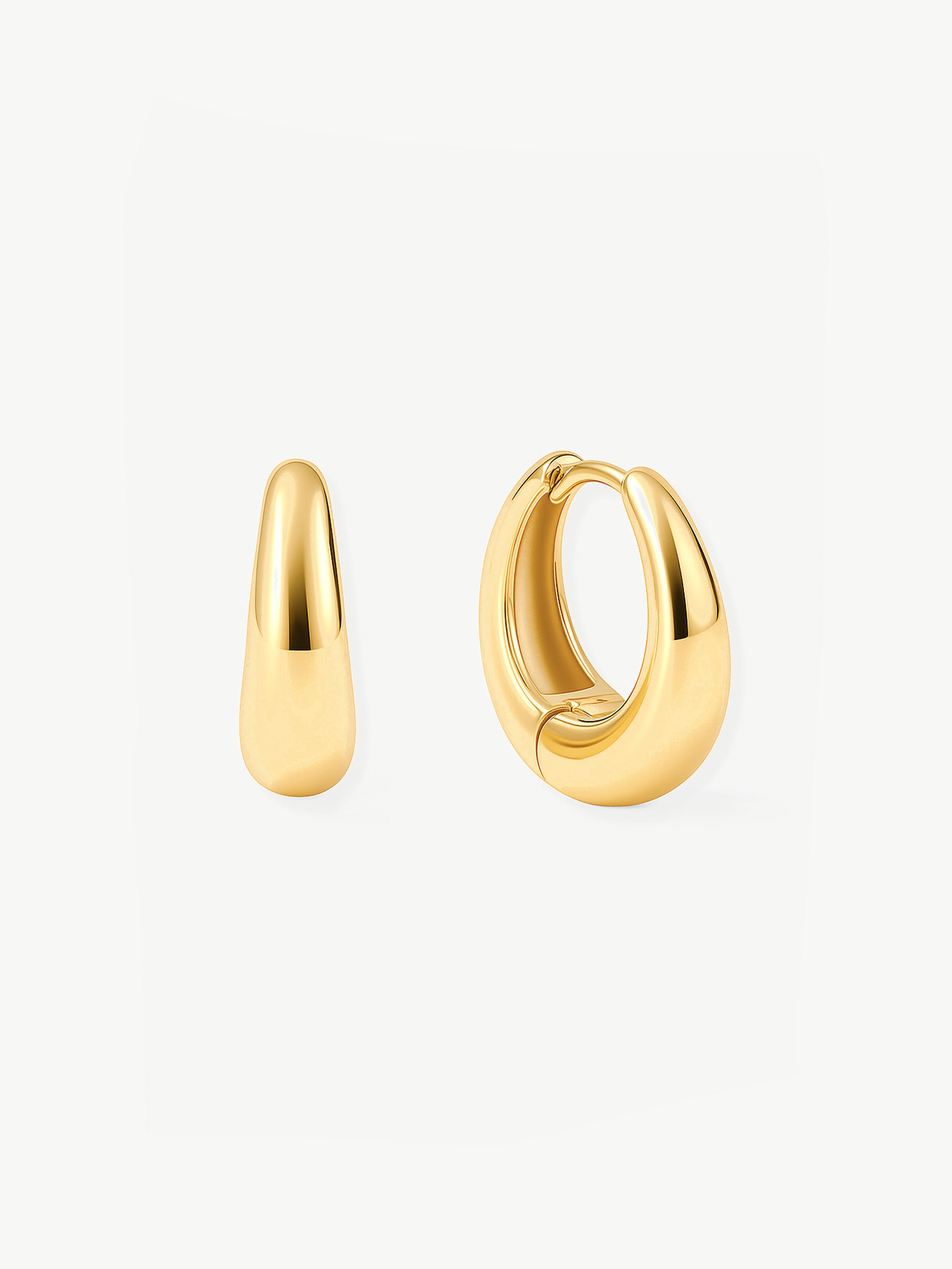 Hinged Huggie Hoop Earrings