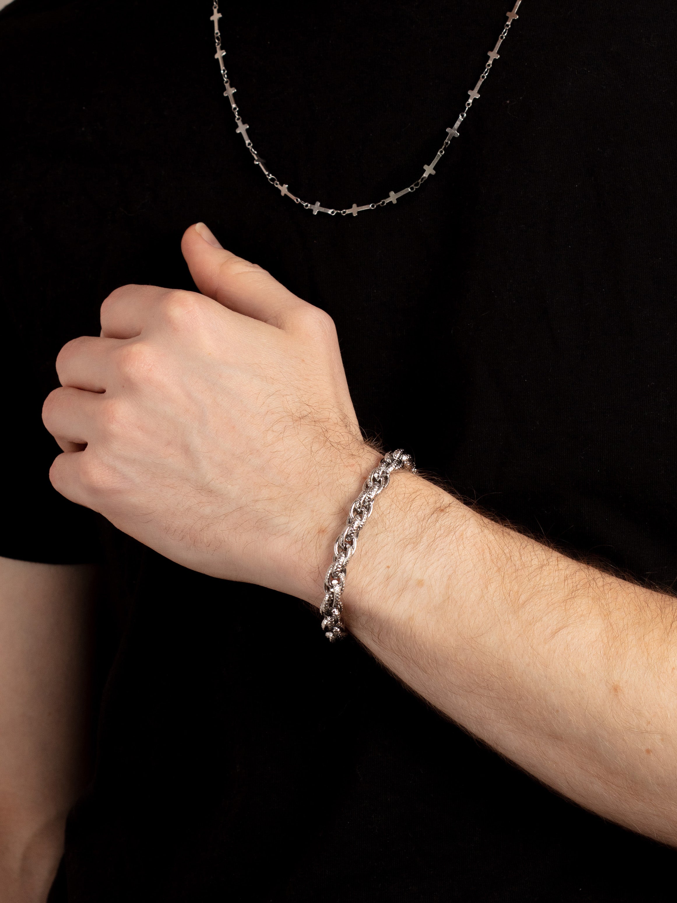 Men's Silver Chain Bracelet