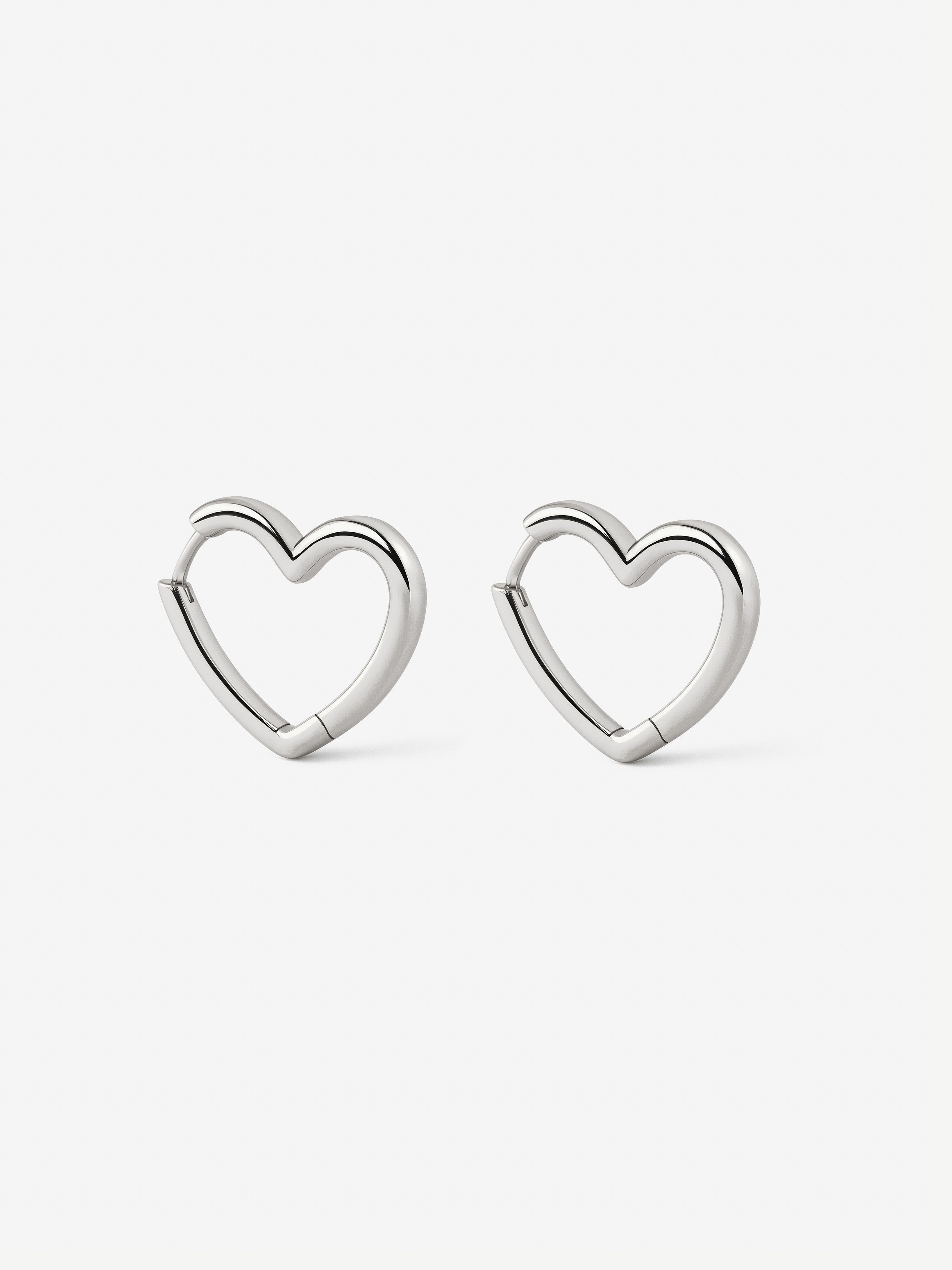 Heart Hoop Earrings - Small