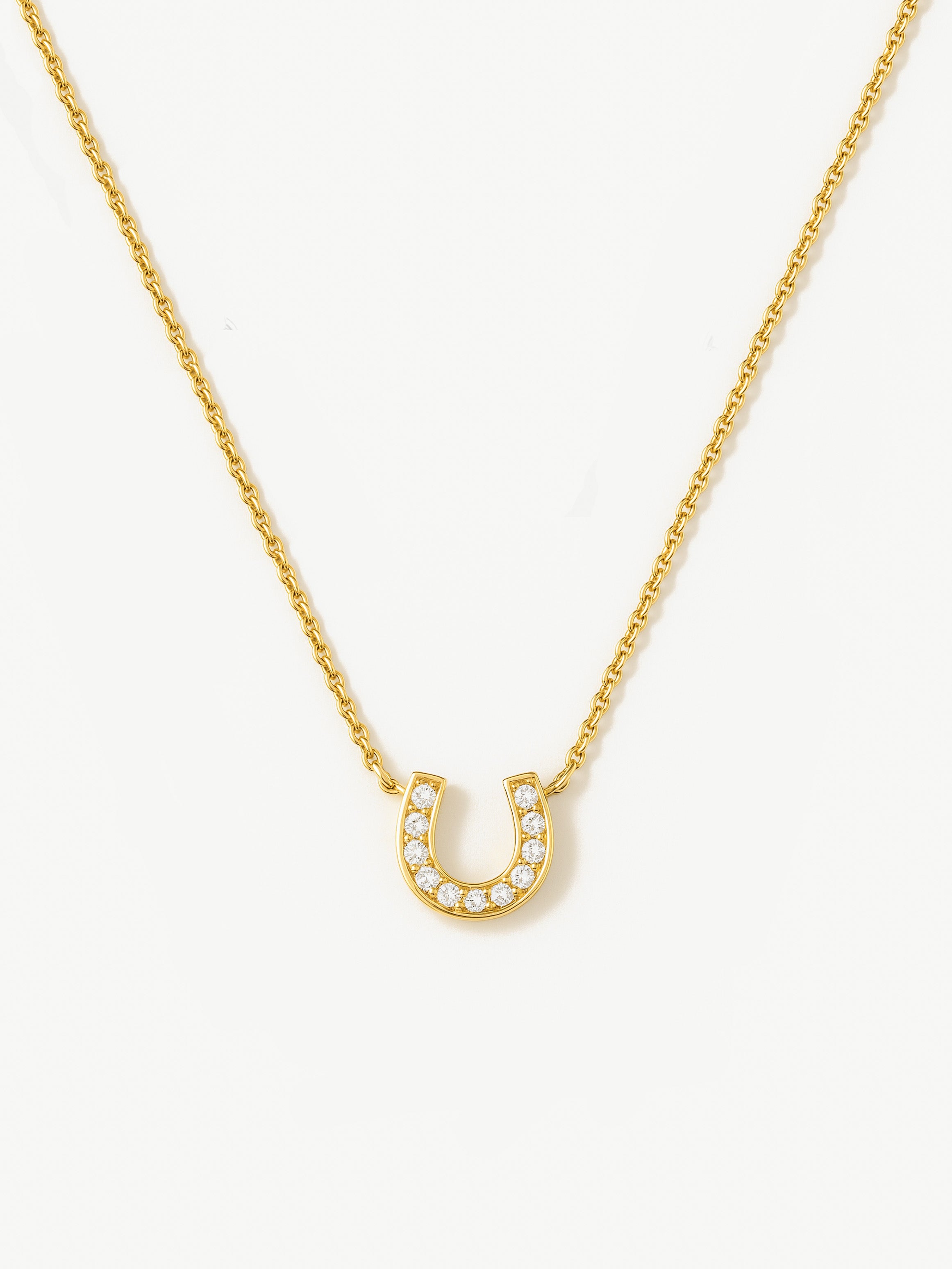 Dainty Horseshoe Pendant Necklace