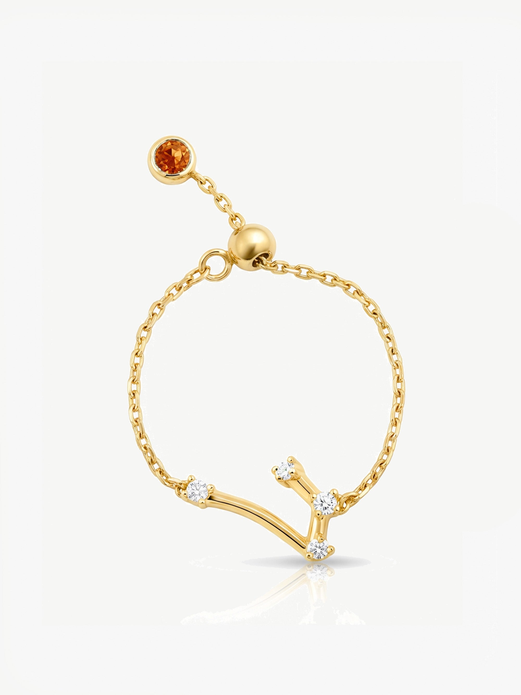 Adjustable Constellation Chain Ring