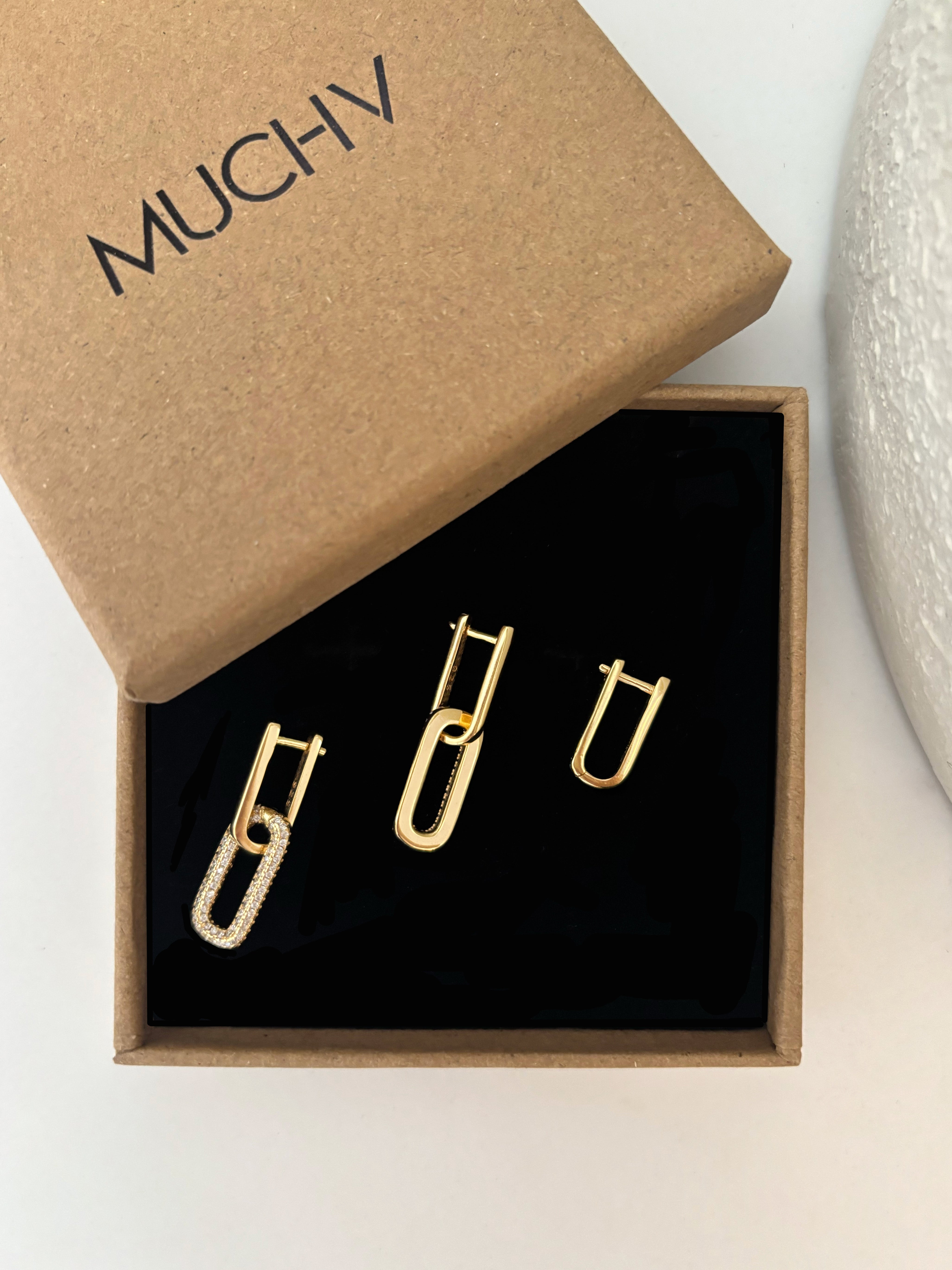 Dangle Hoop Earrings With Removable Charms