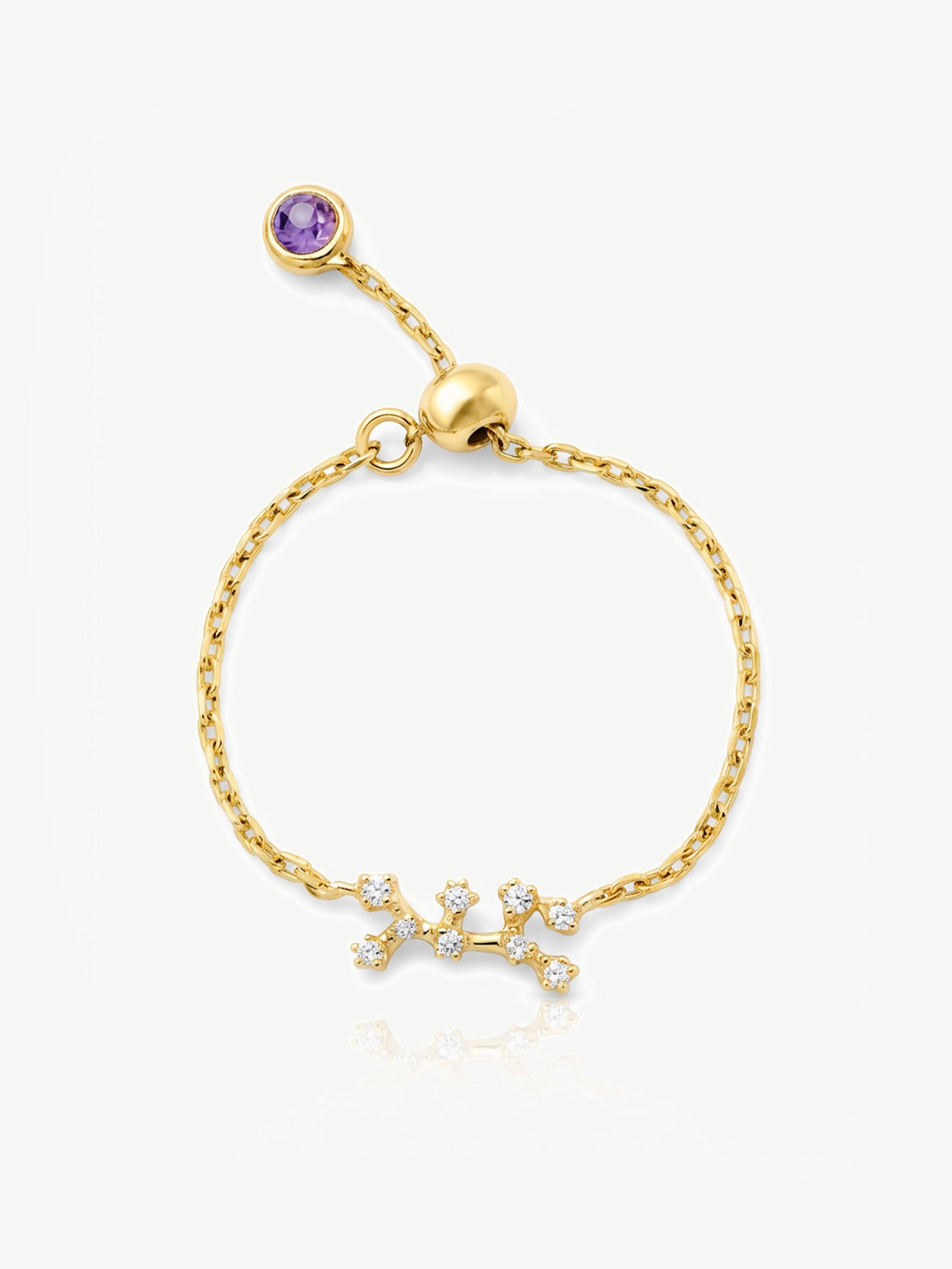 Adjustable Constellation Chain Ring