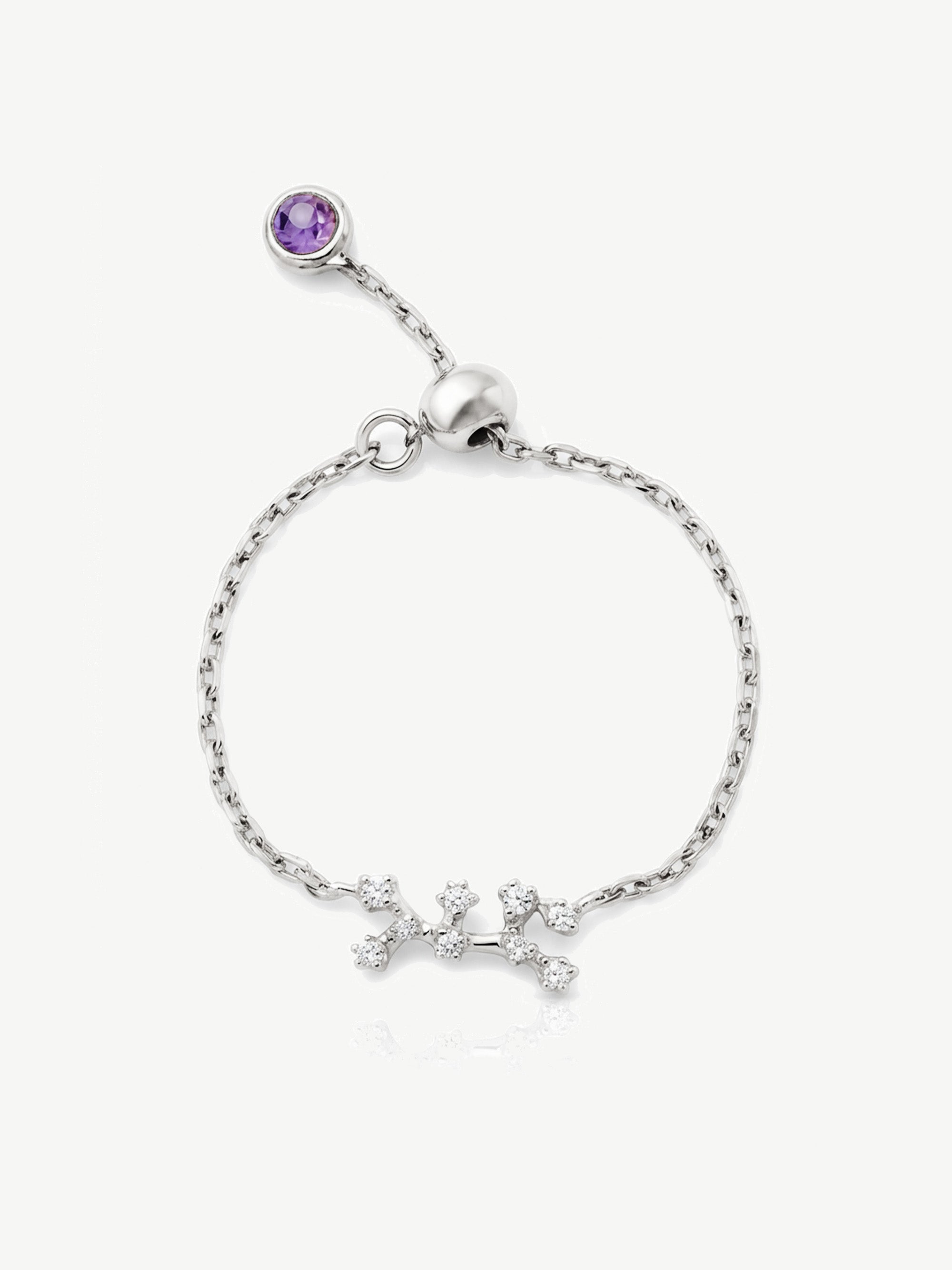 Adjustable Constellation Chain Ring