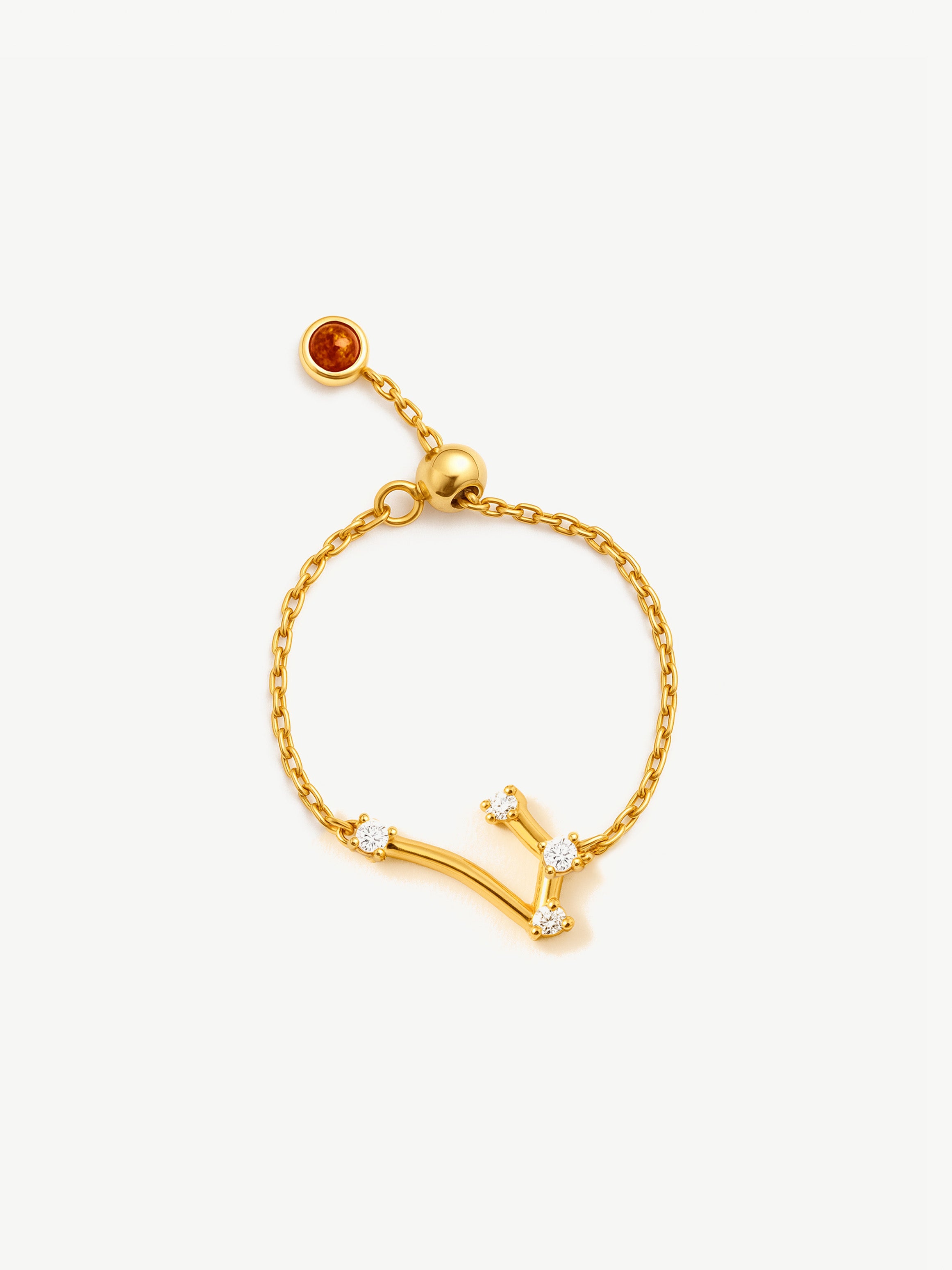 Adjustable Constellation Chain Ring