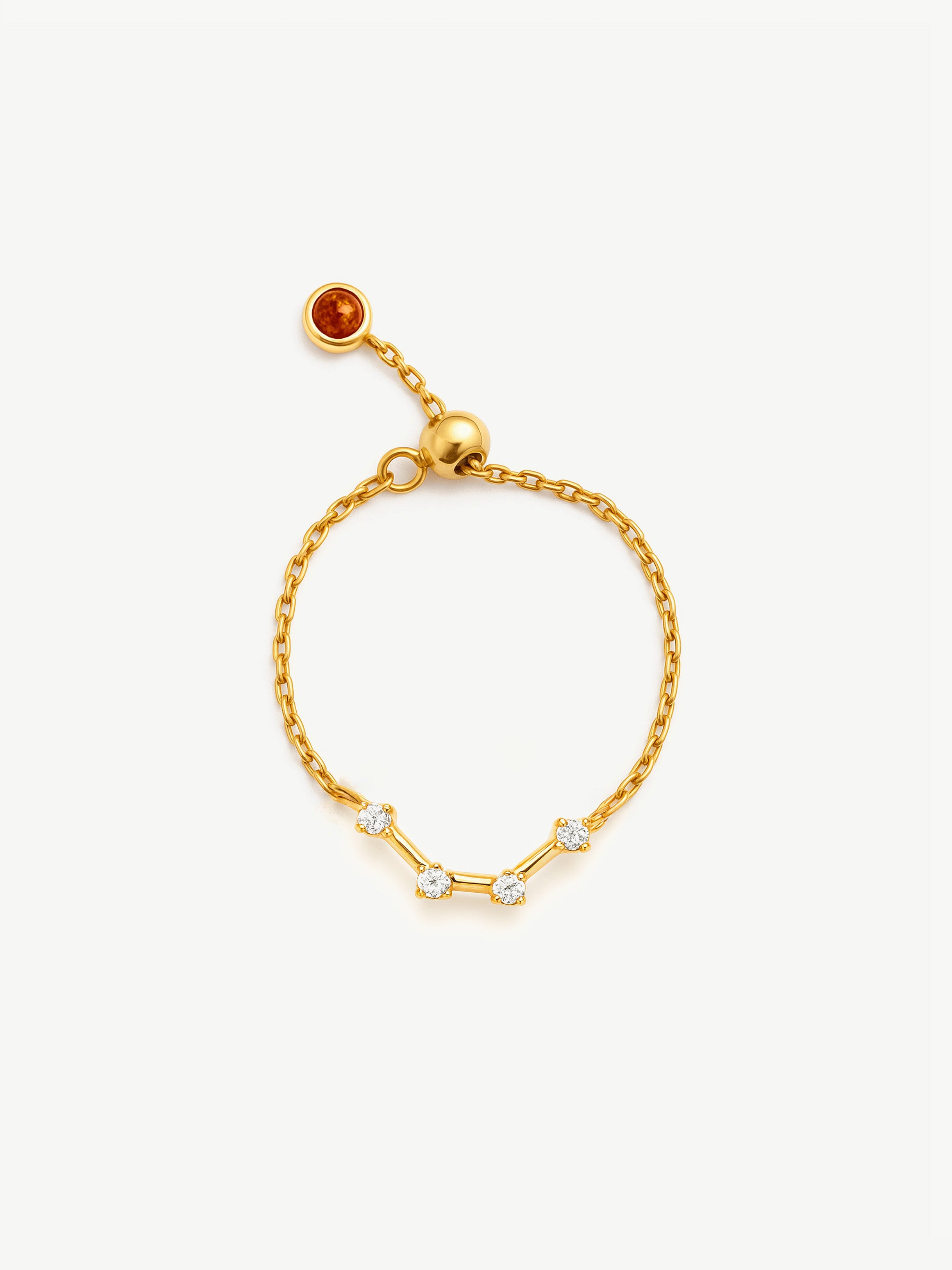 Adjustable Constellation Chain Ring