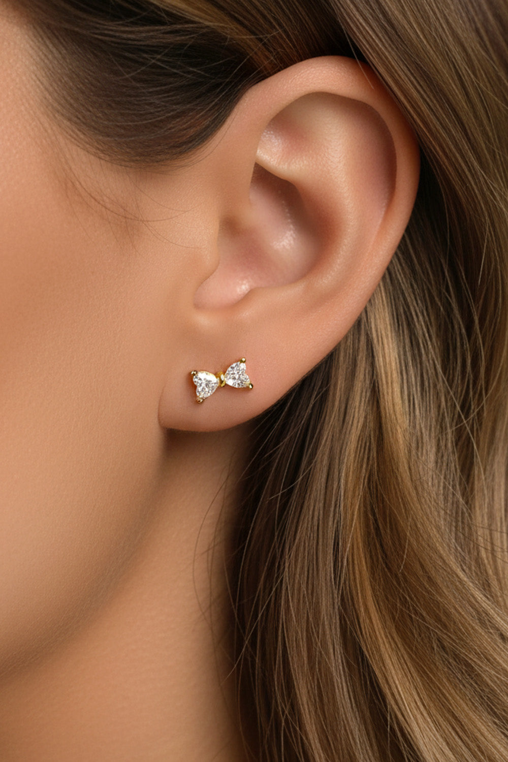 Dainty Bow Earrings - Screw Back