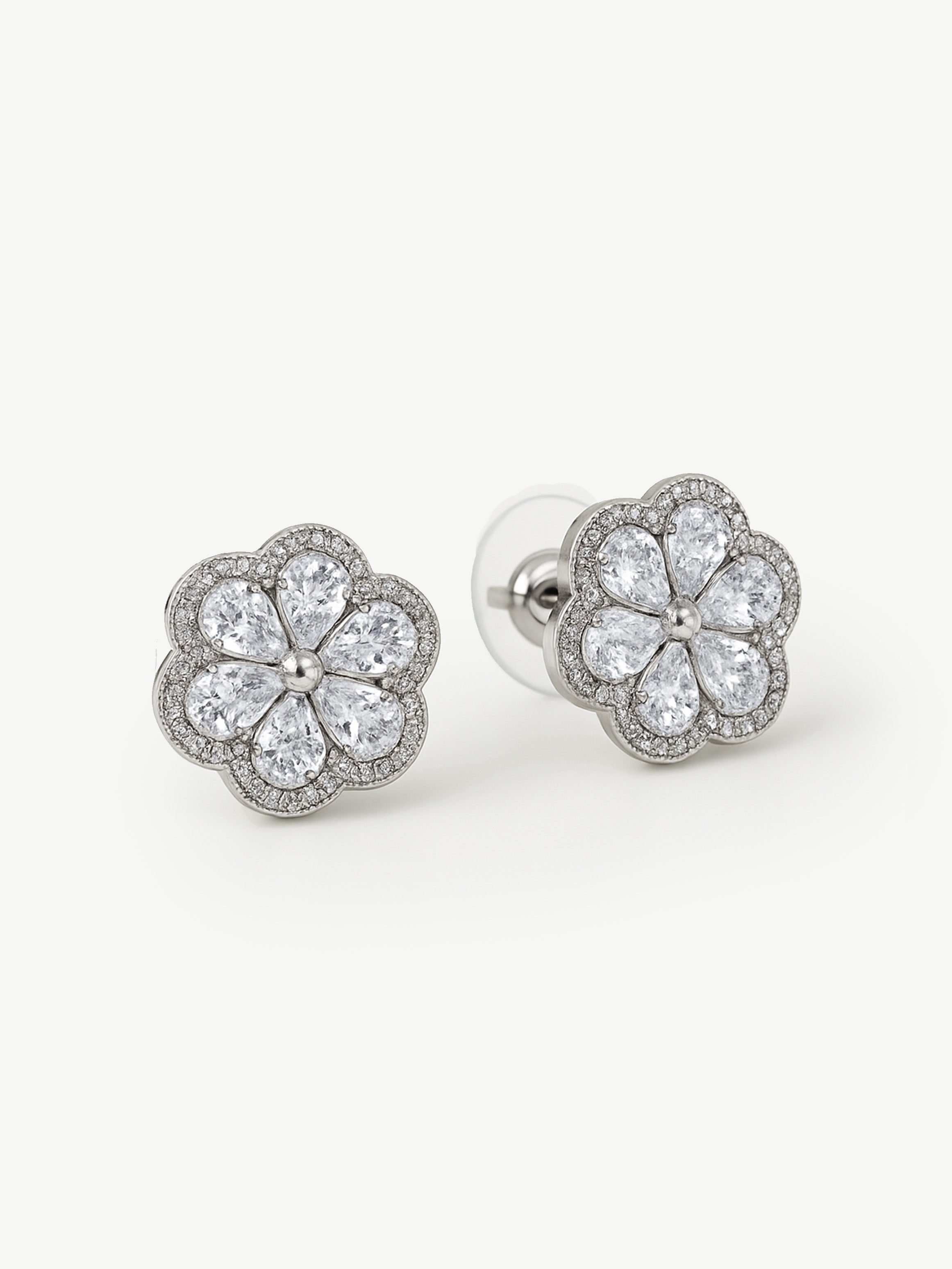 Bridal Flower Earrings
