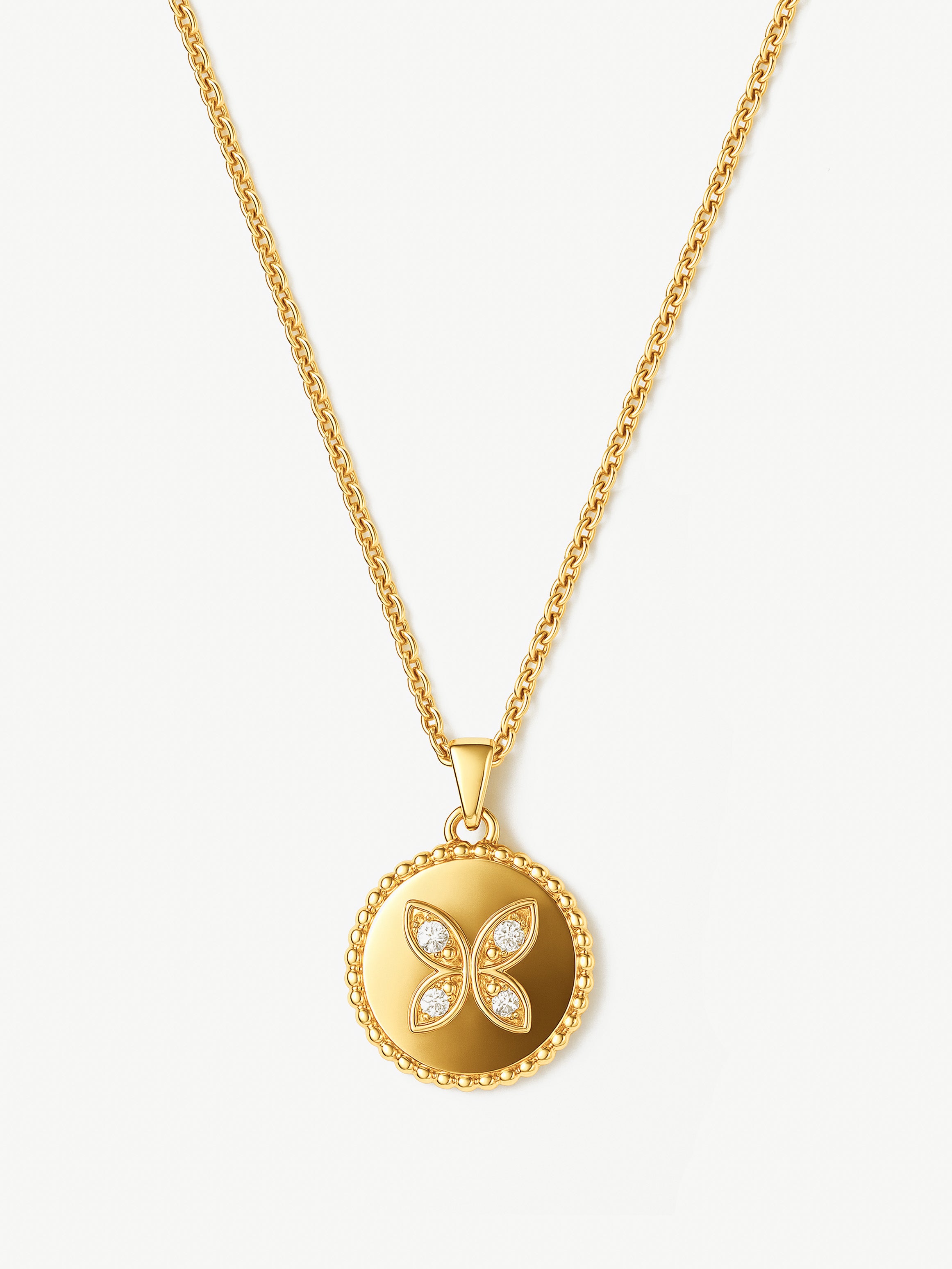 Butterfly Coin Necklace