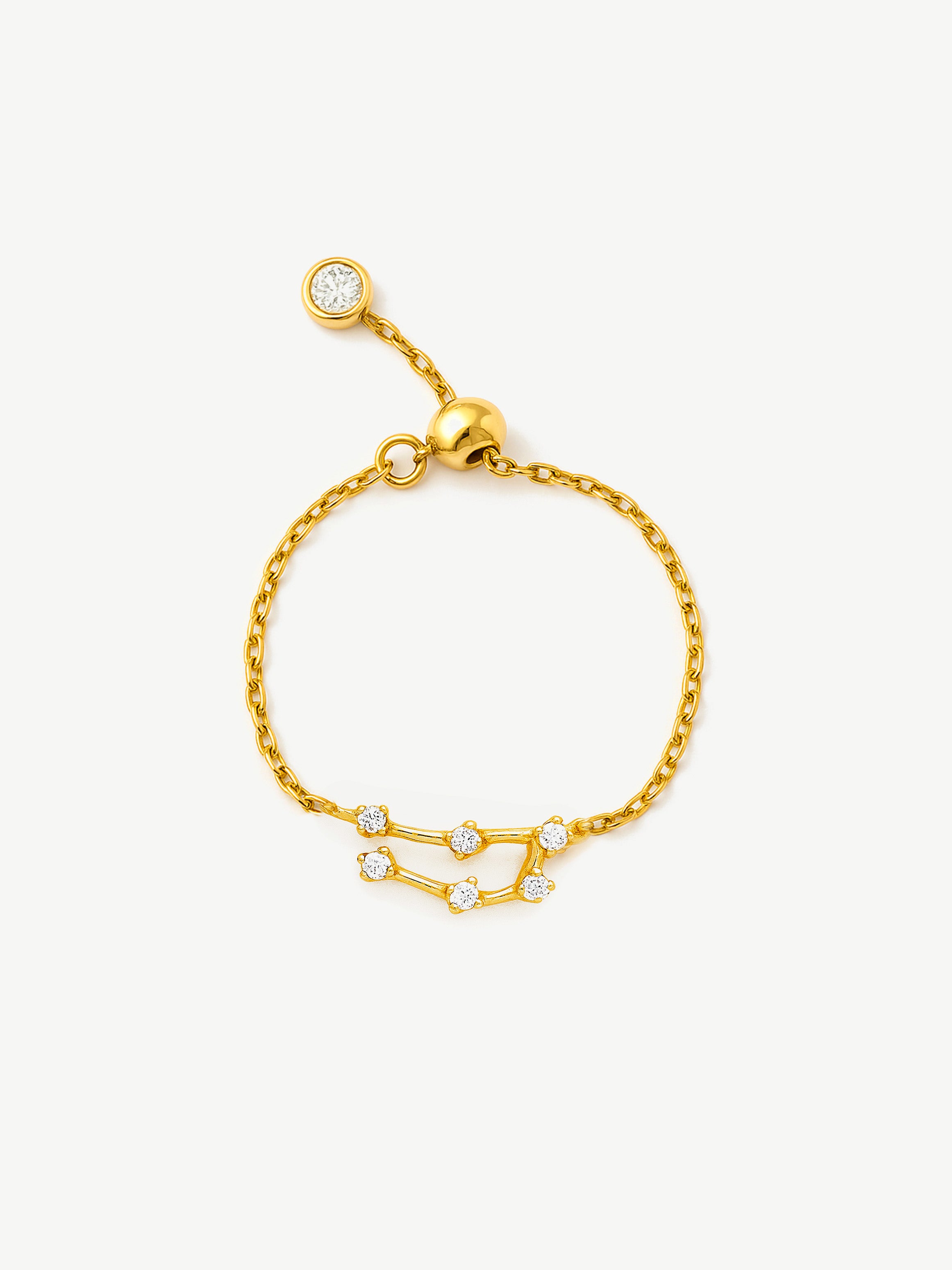 Adjustable Constellation Chain Ring