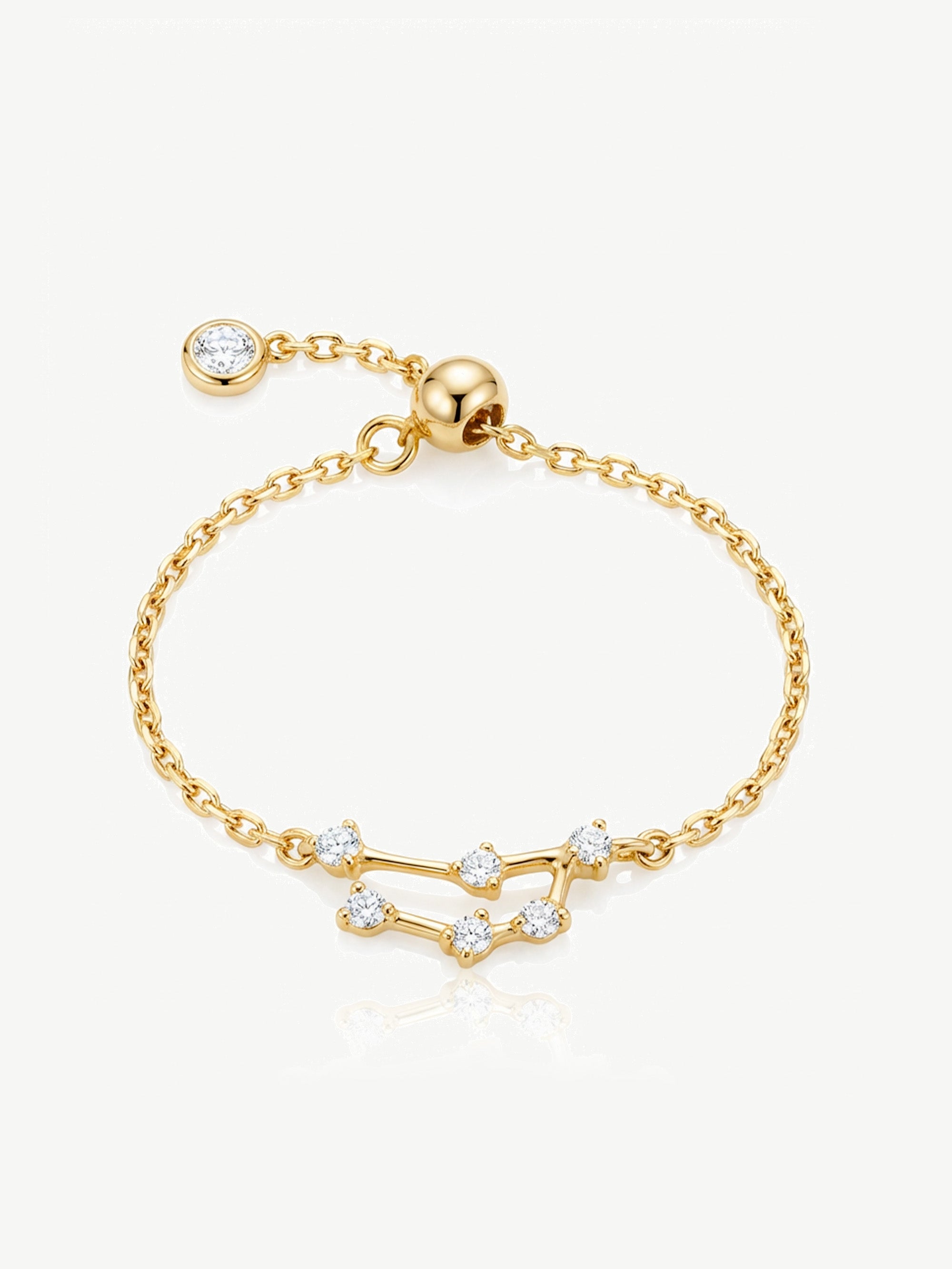 Adjustable Constellation Chain Ring