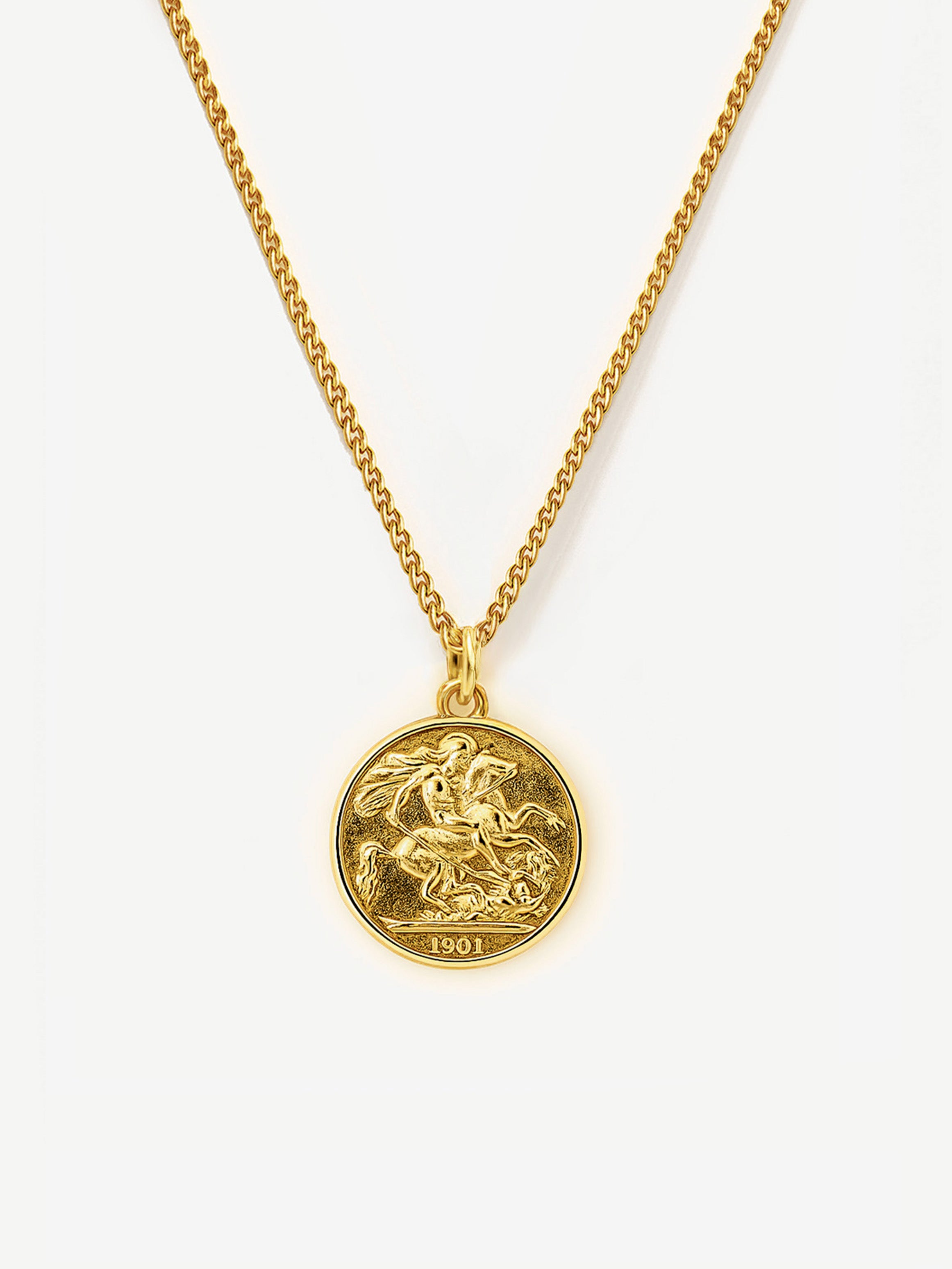 Reversible Queen & Warrior Coin Necklace