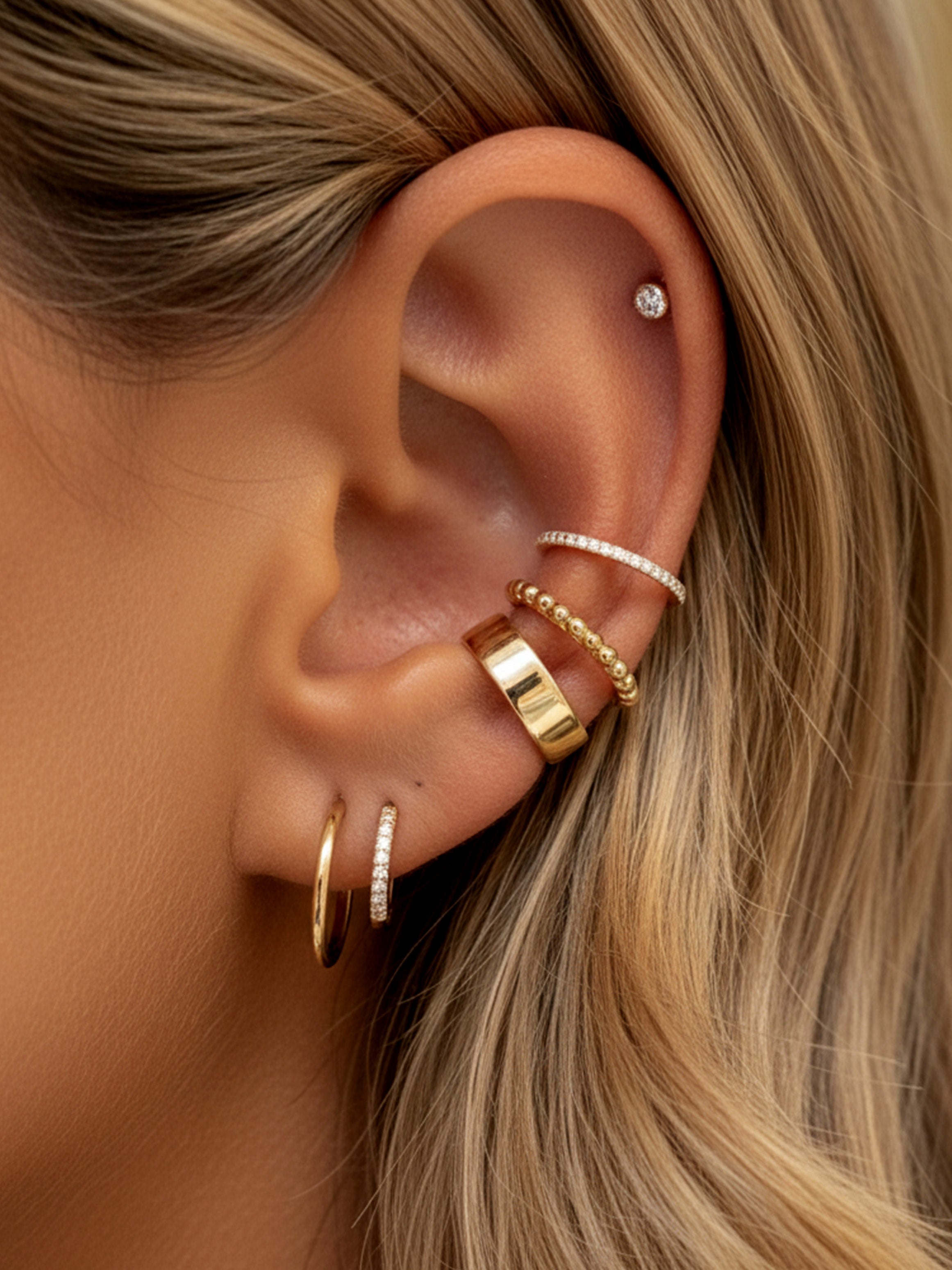 Bobble Conch Ear Cuffs
