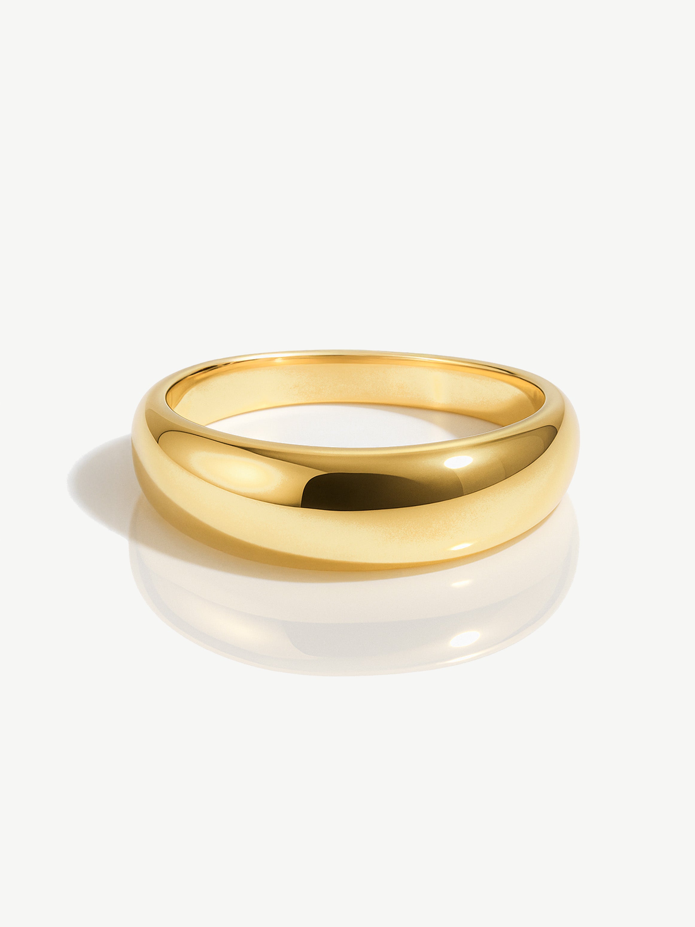 Gold Smooth Dome Ring