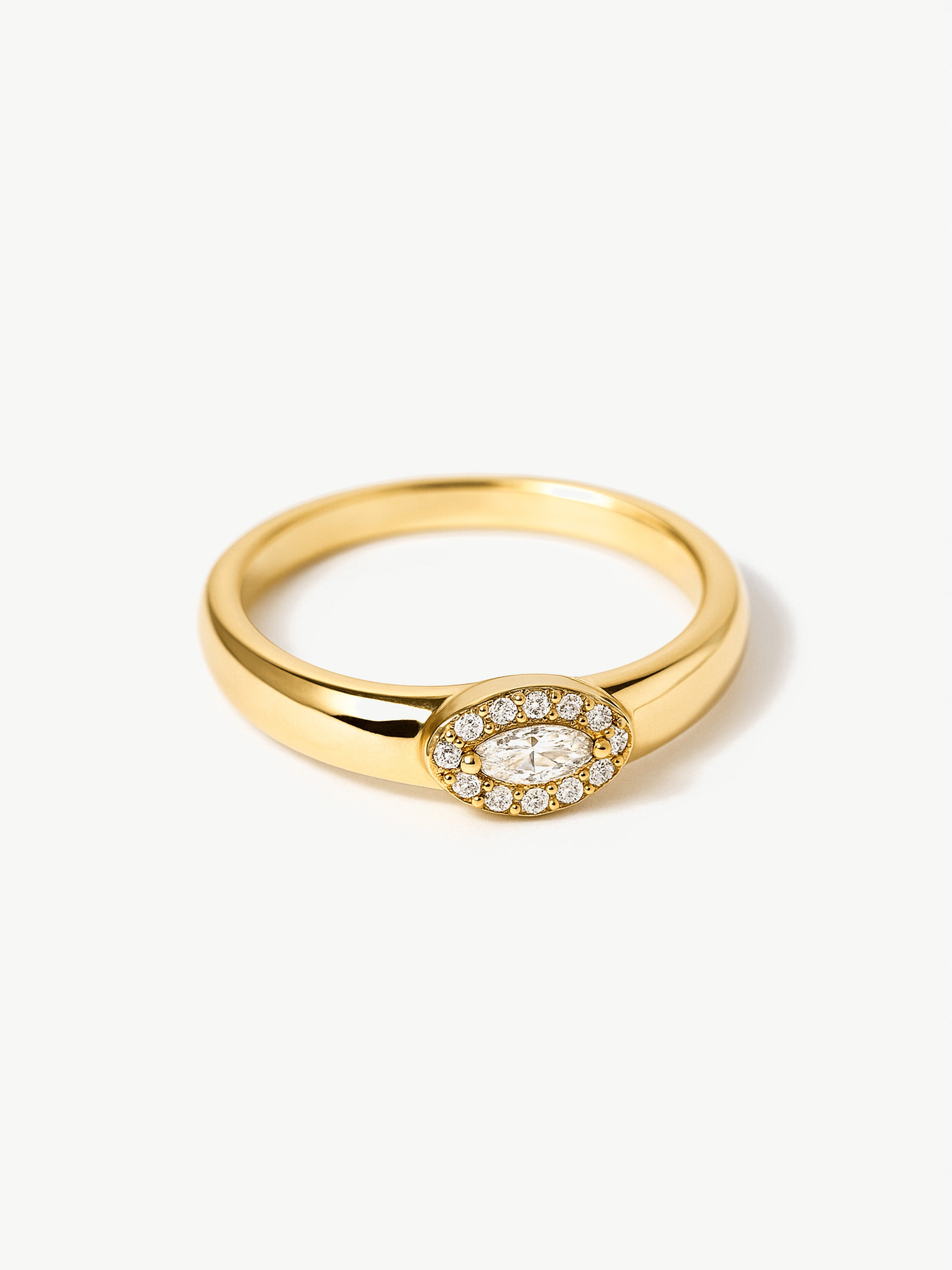 Oval Signet Ring With Evil Eye