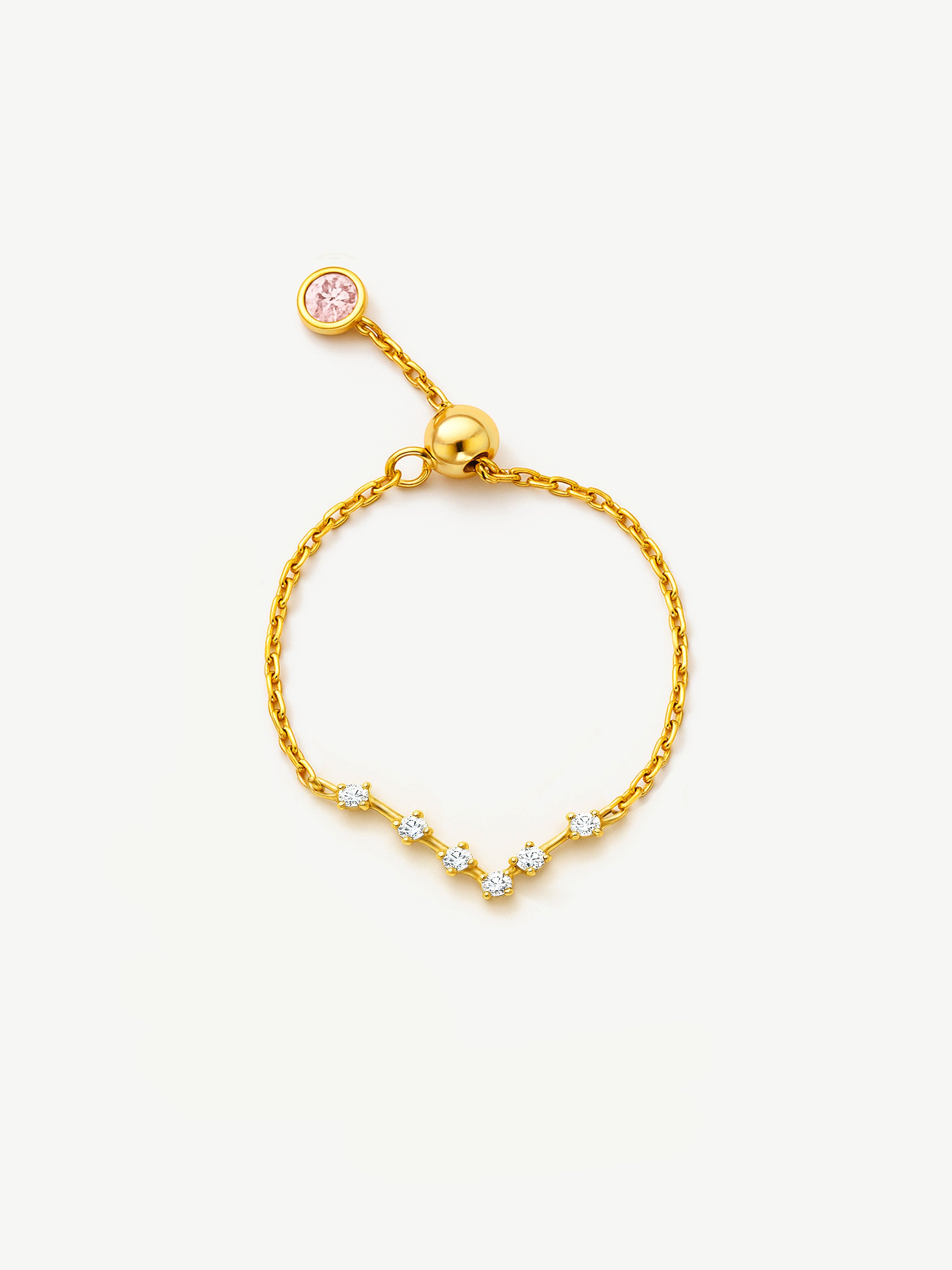 Adjustable Constellation Chain Ring