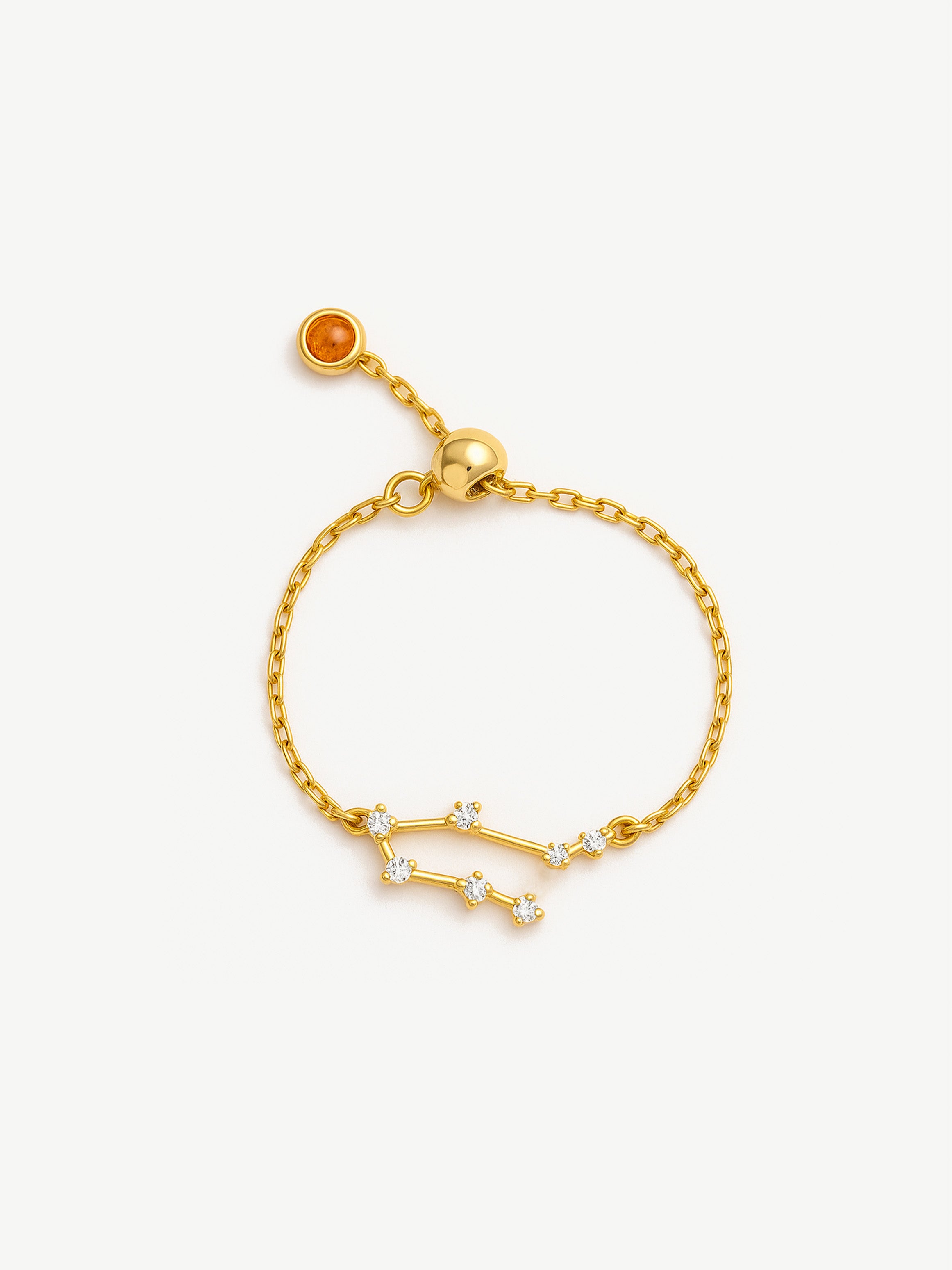 Adjustable Constellation Chain Ring