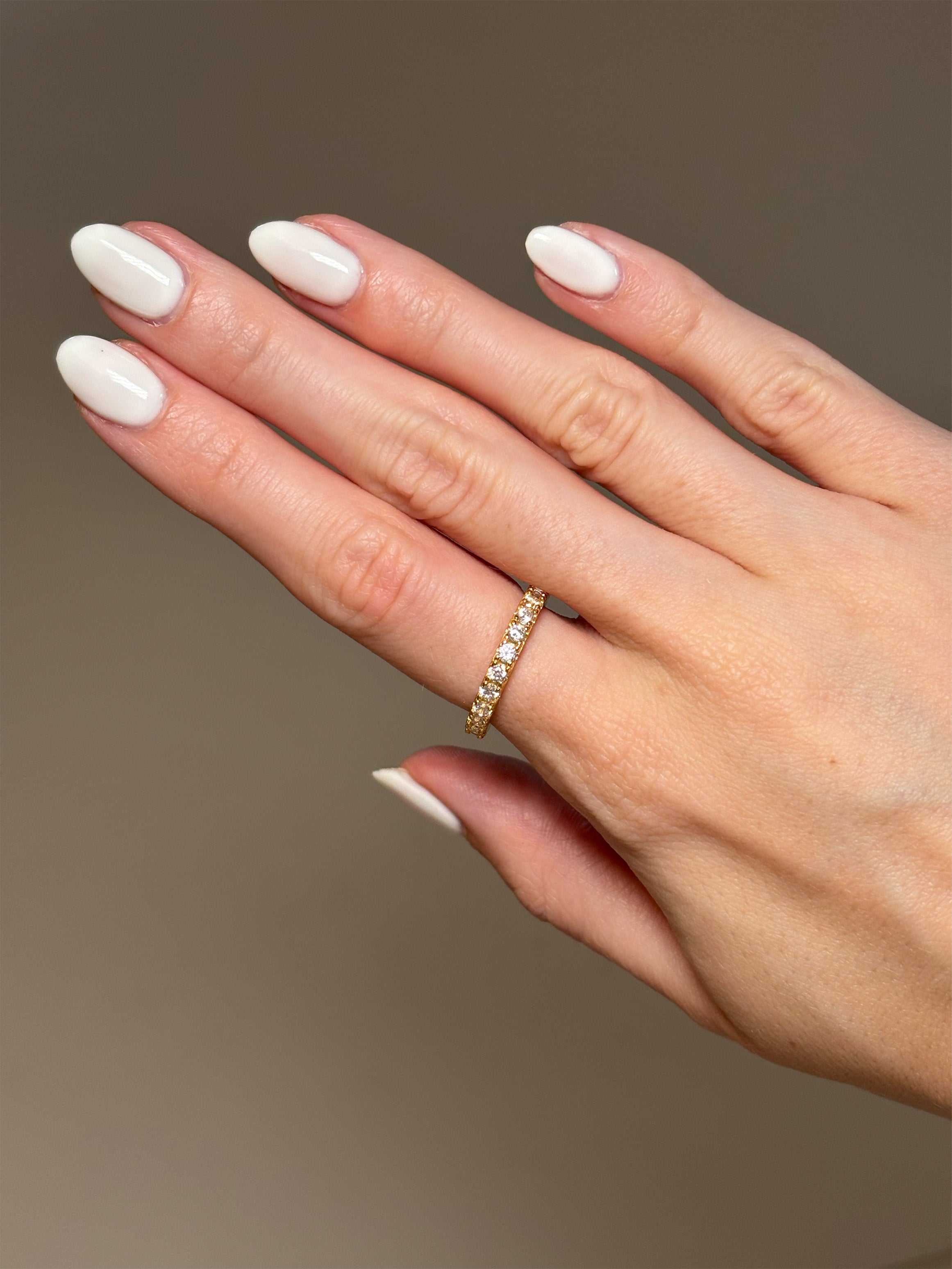 Stacking Eternity Ring With Cubic Zirconia Stones