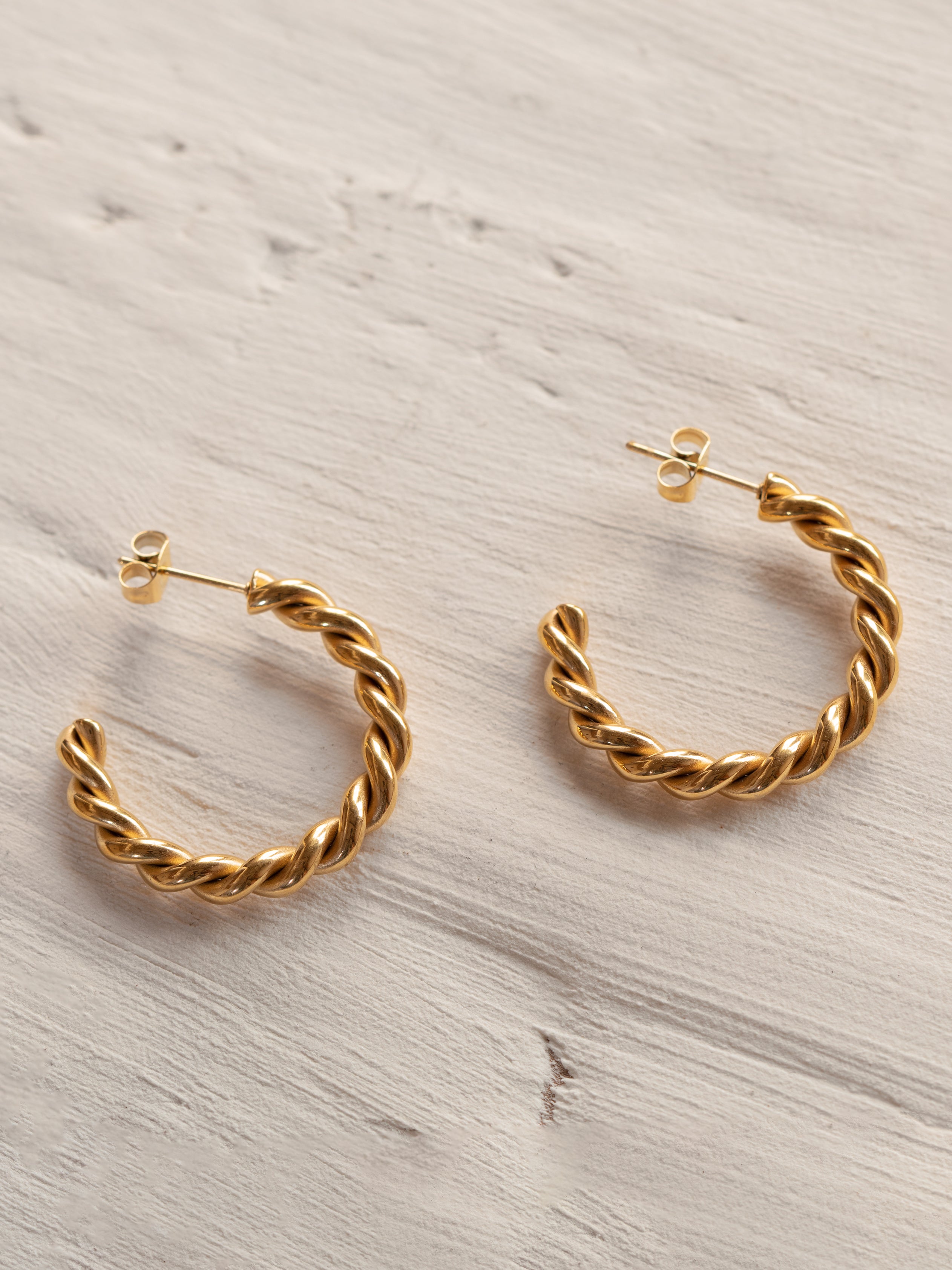 Twisted Rope Hoop Earrings