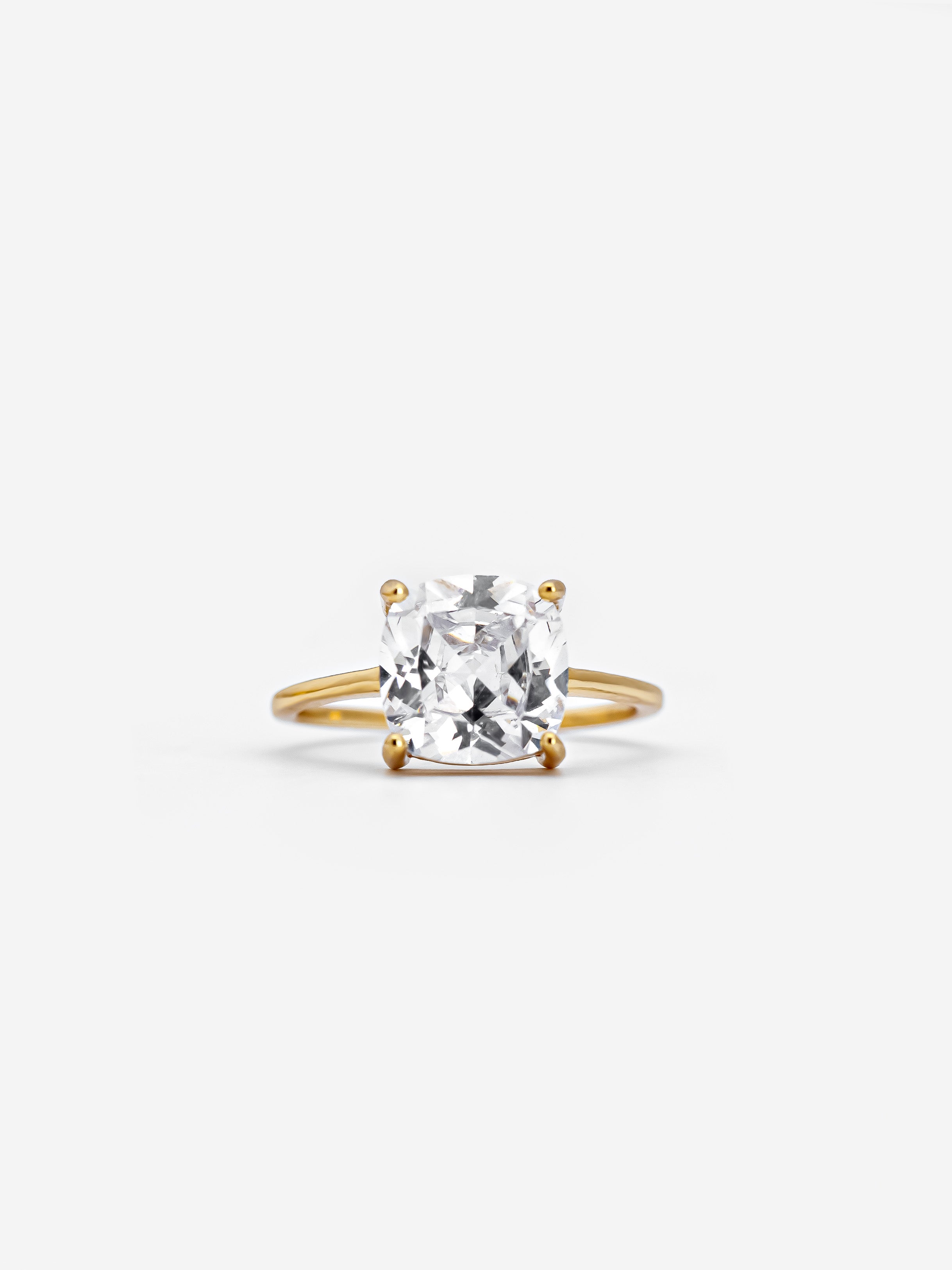 Dainty Square Stone Promise Ring