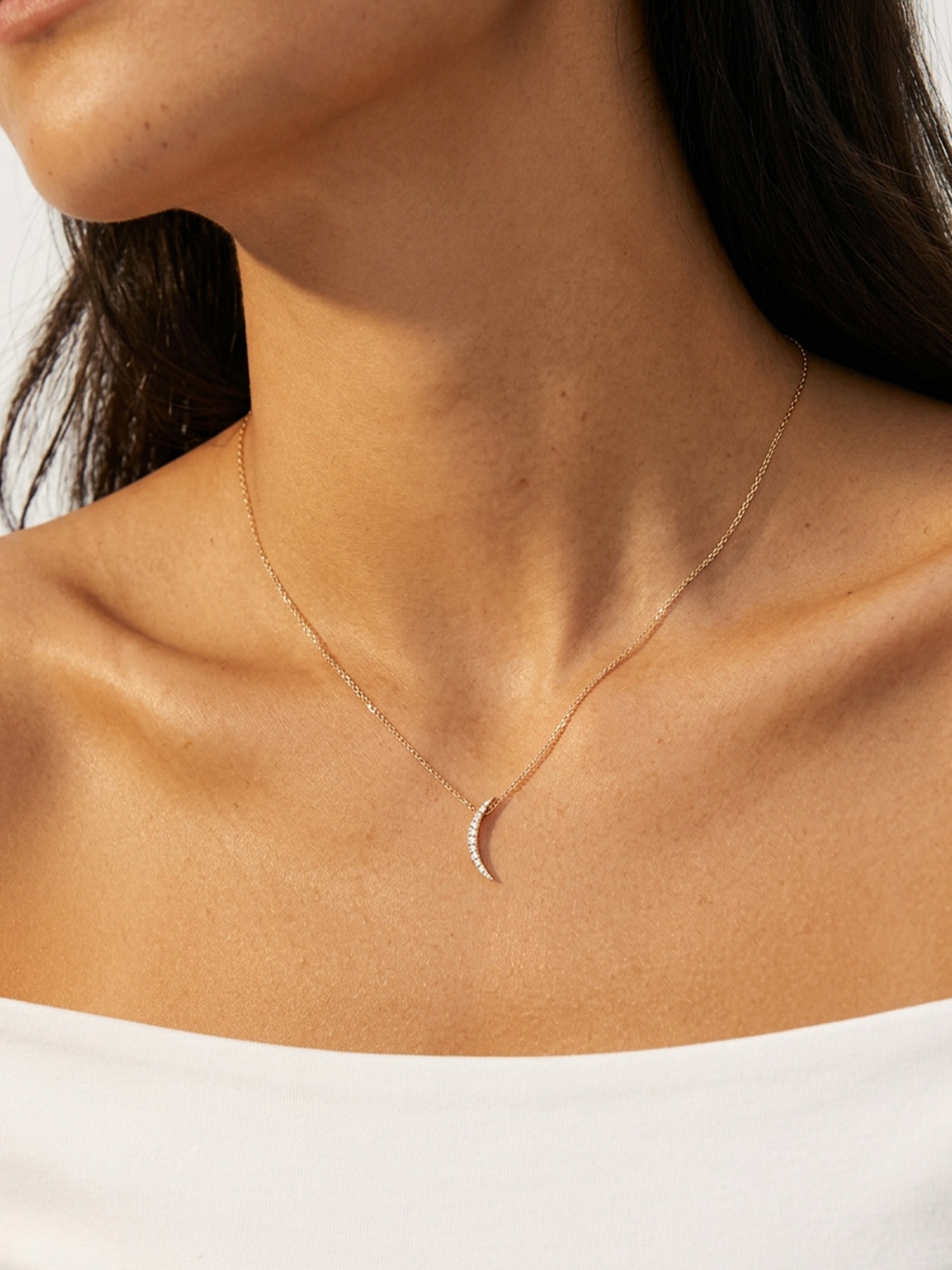 Dainty Crescent Moon Necklace