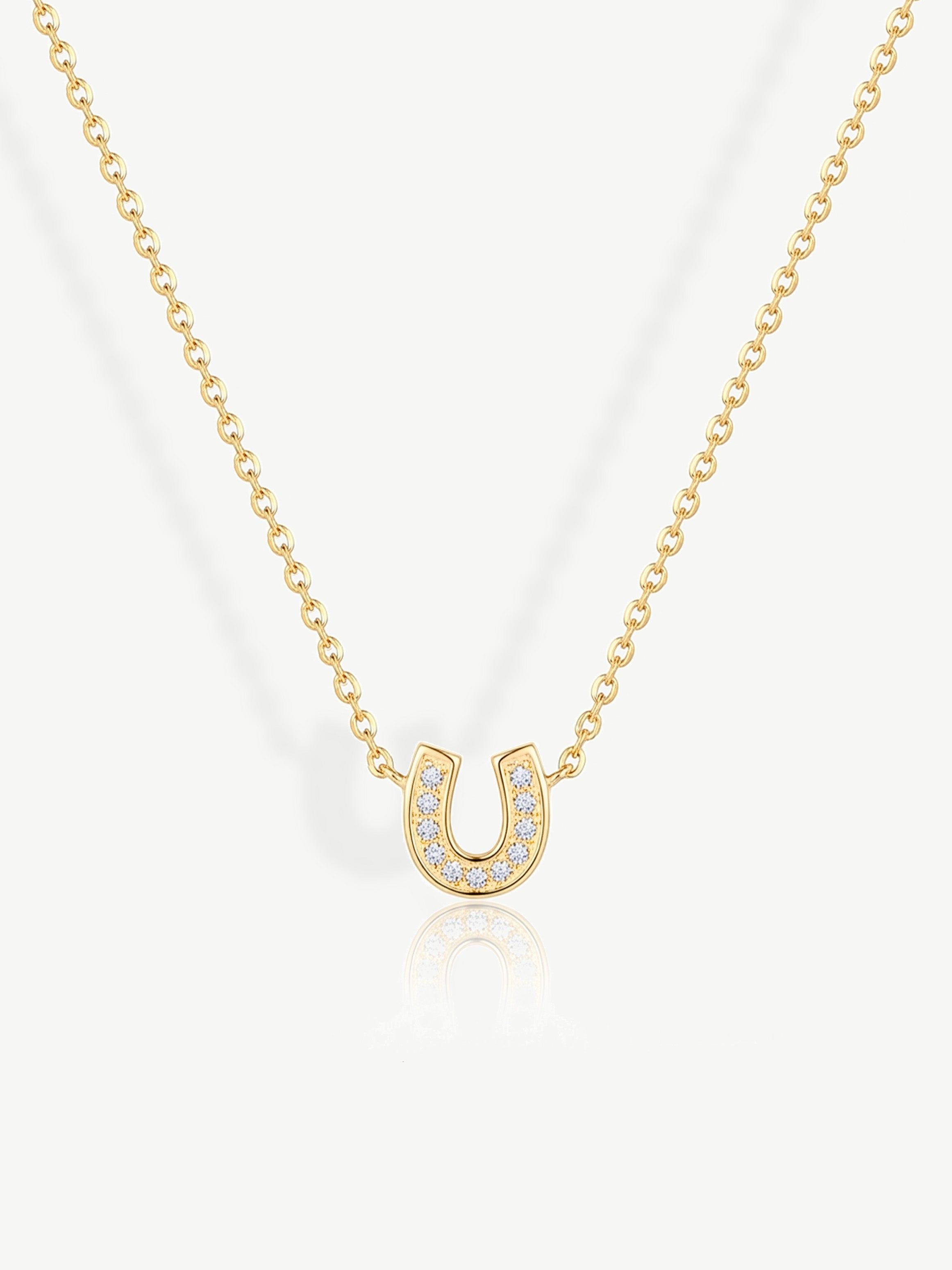 Dainty Horseshoe Pendant Necklace