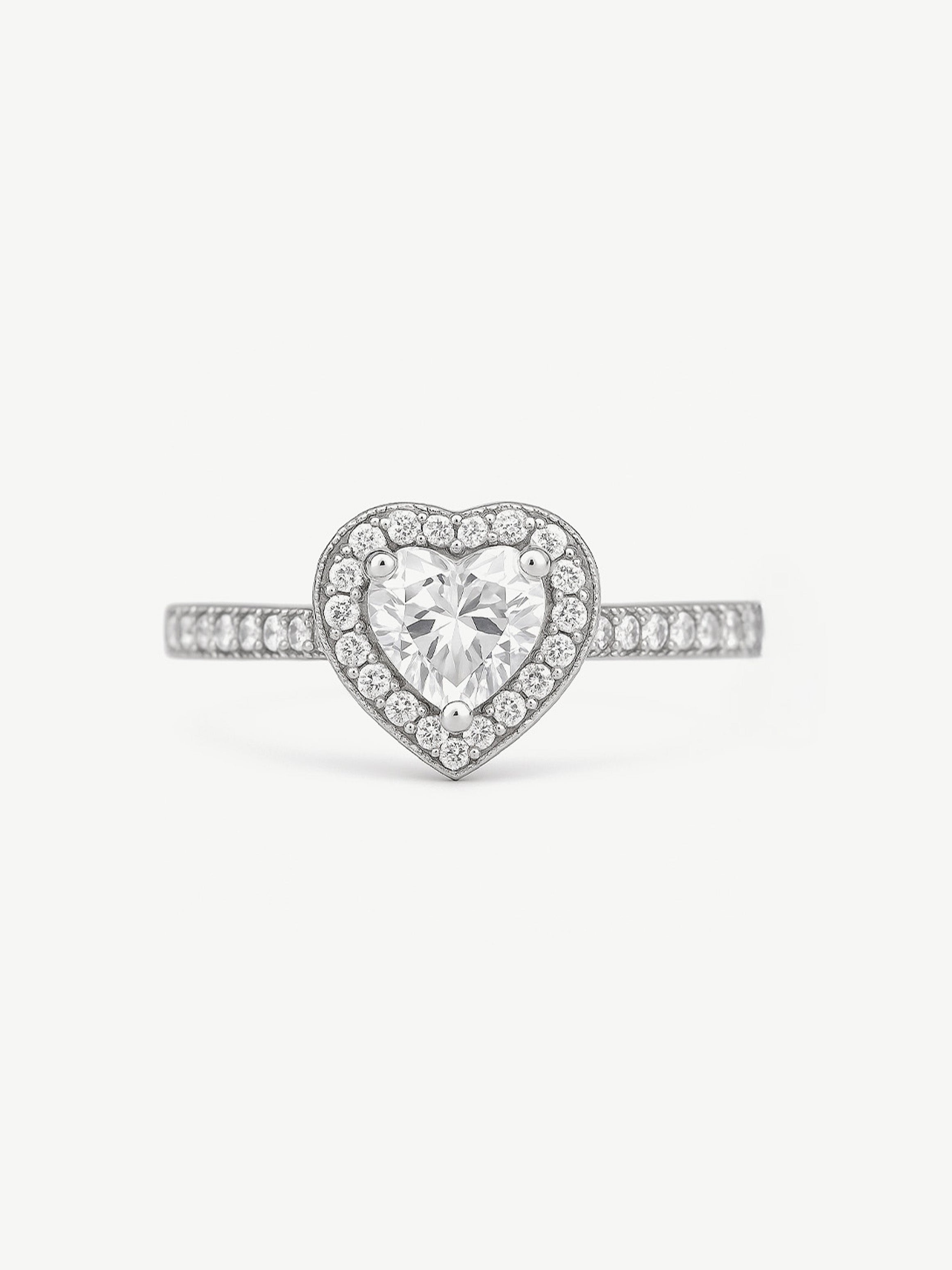 Silver Promise Ring With Small Heart