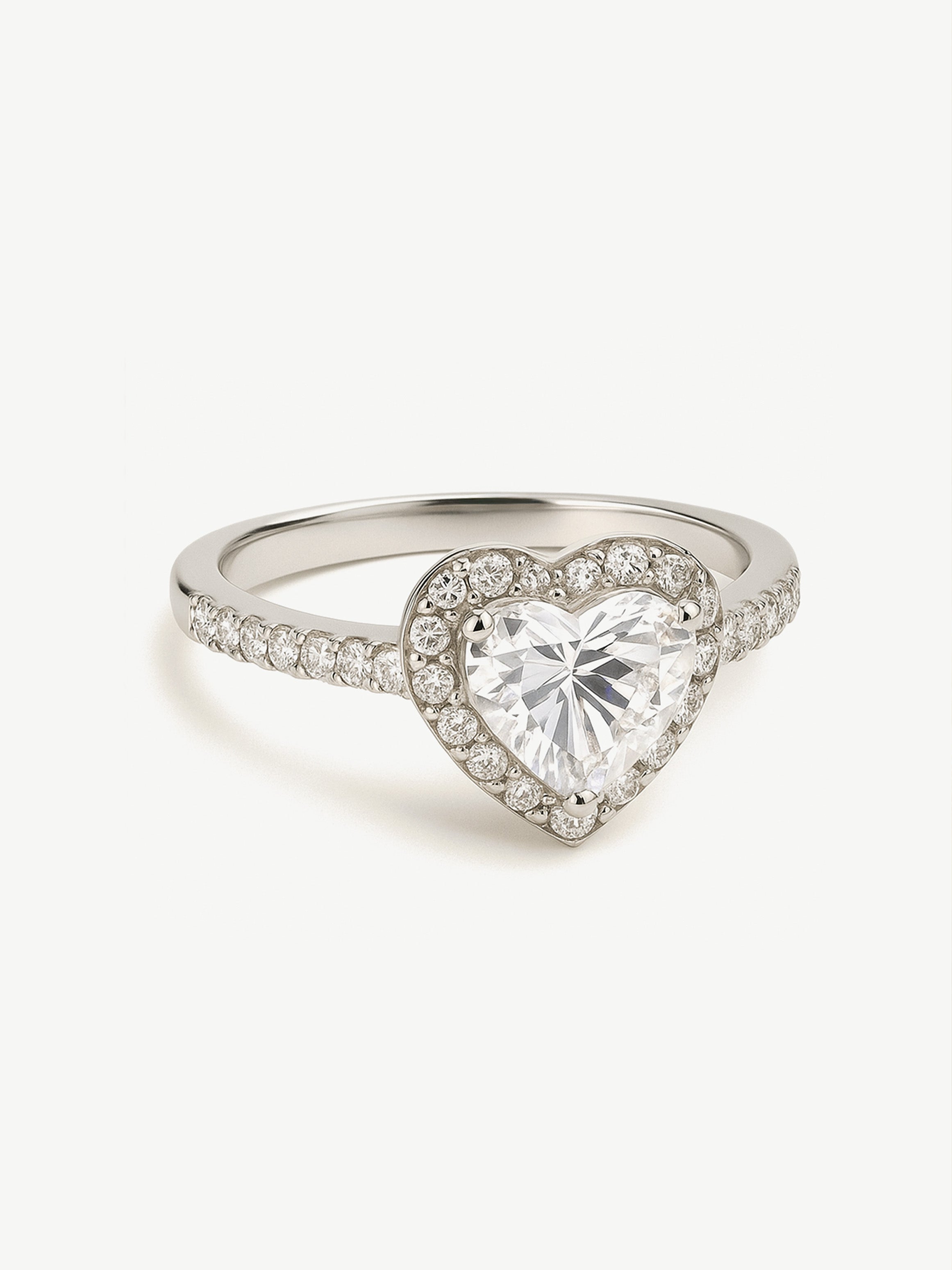 Silver Promise Ring With Big Heart