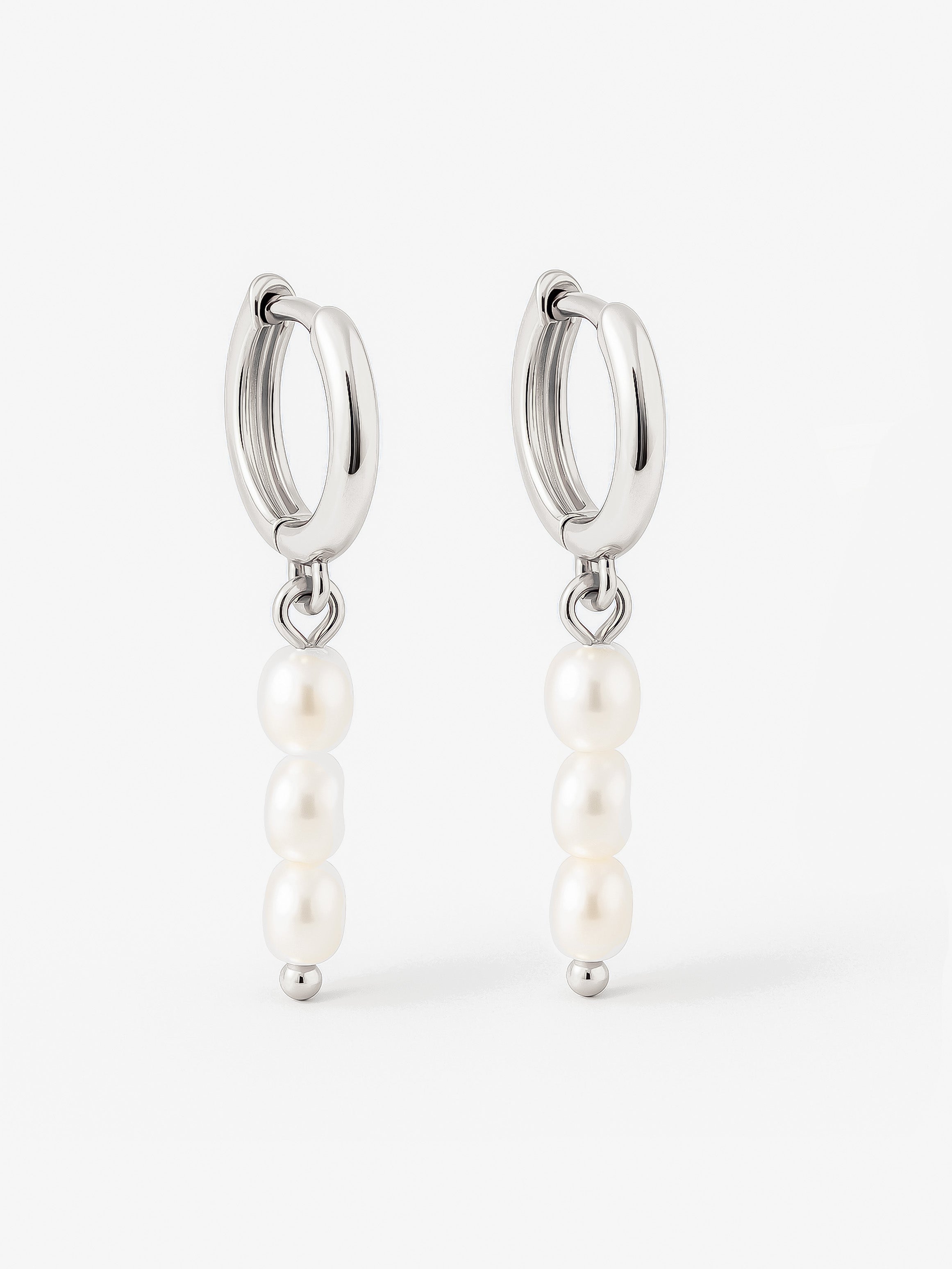 Tiny Baroque Pearl Huggie Hoop Earrings