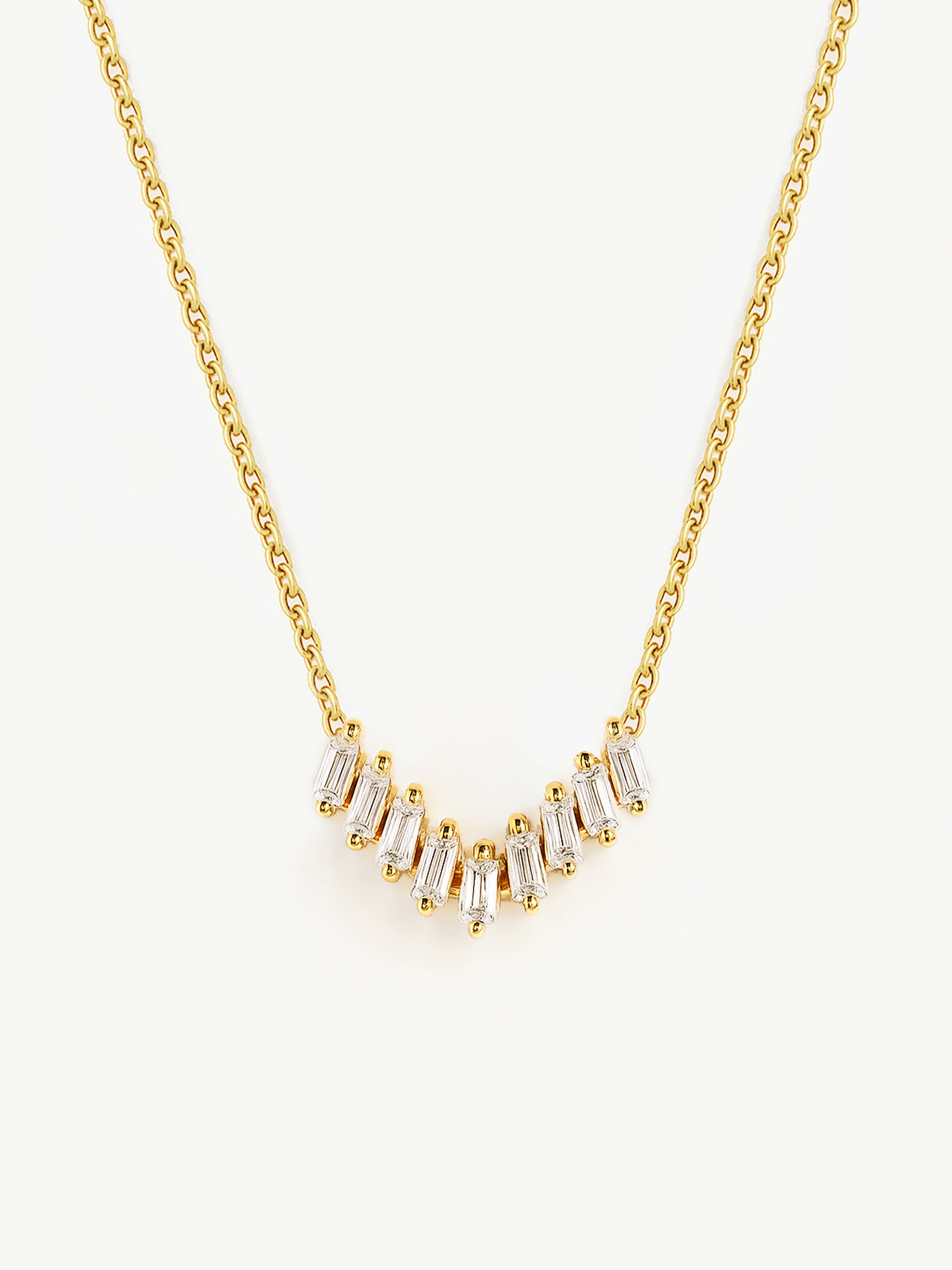Dainty Baguette Bar Necklace