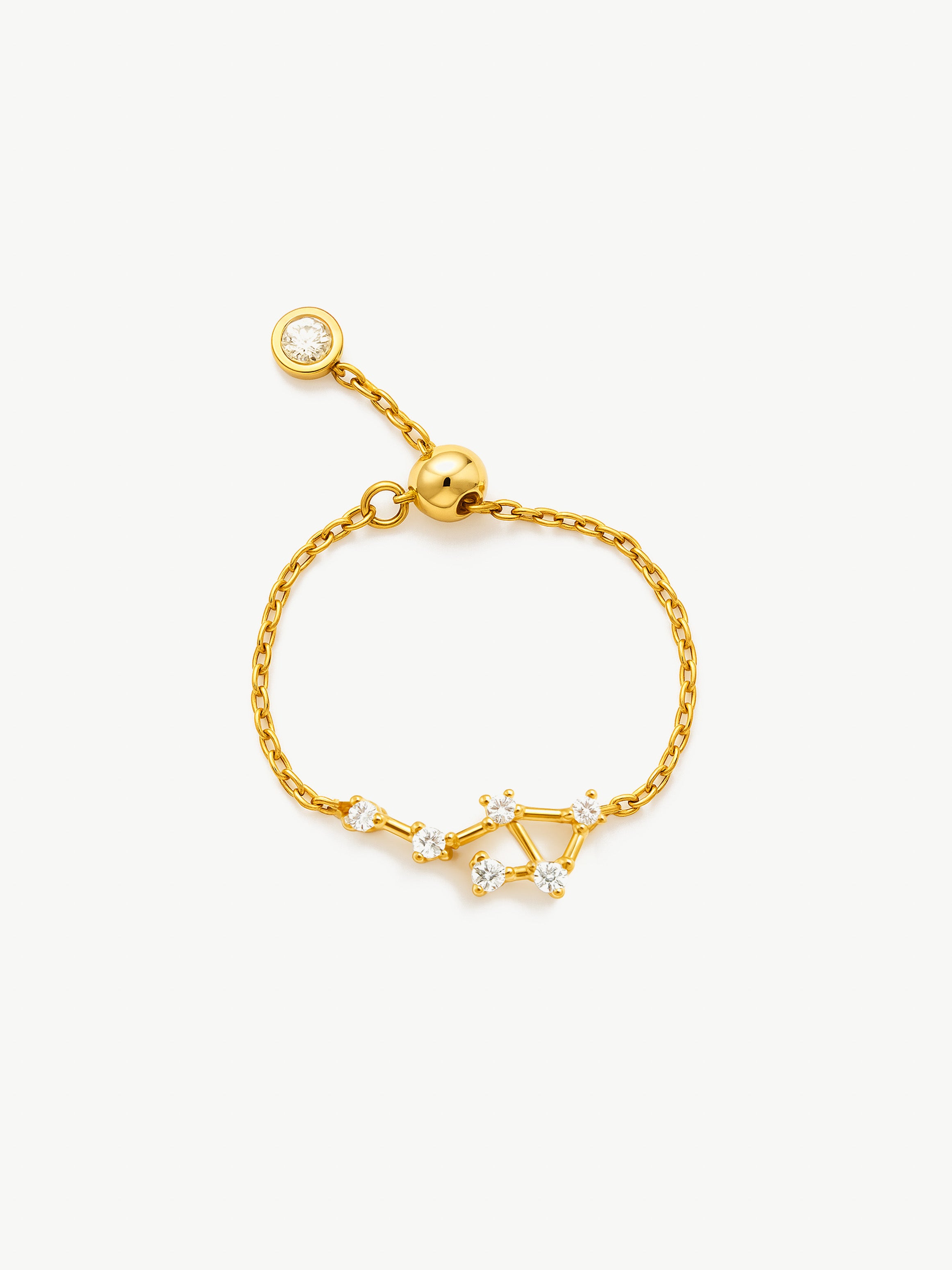 Adjustable Constellation Chain Ring