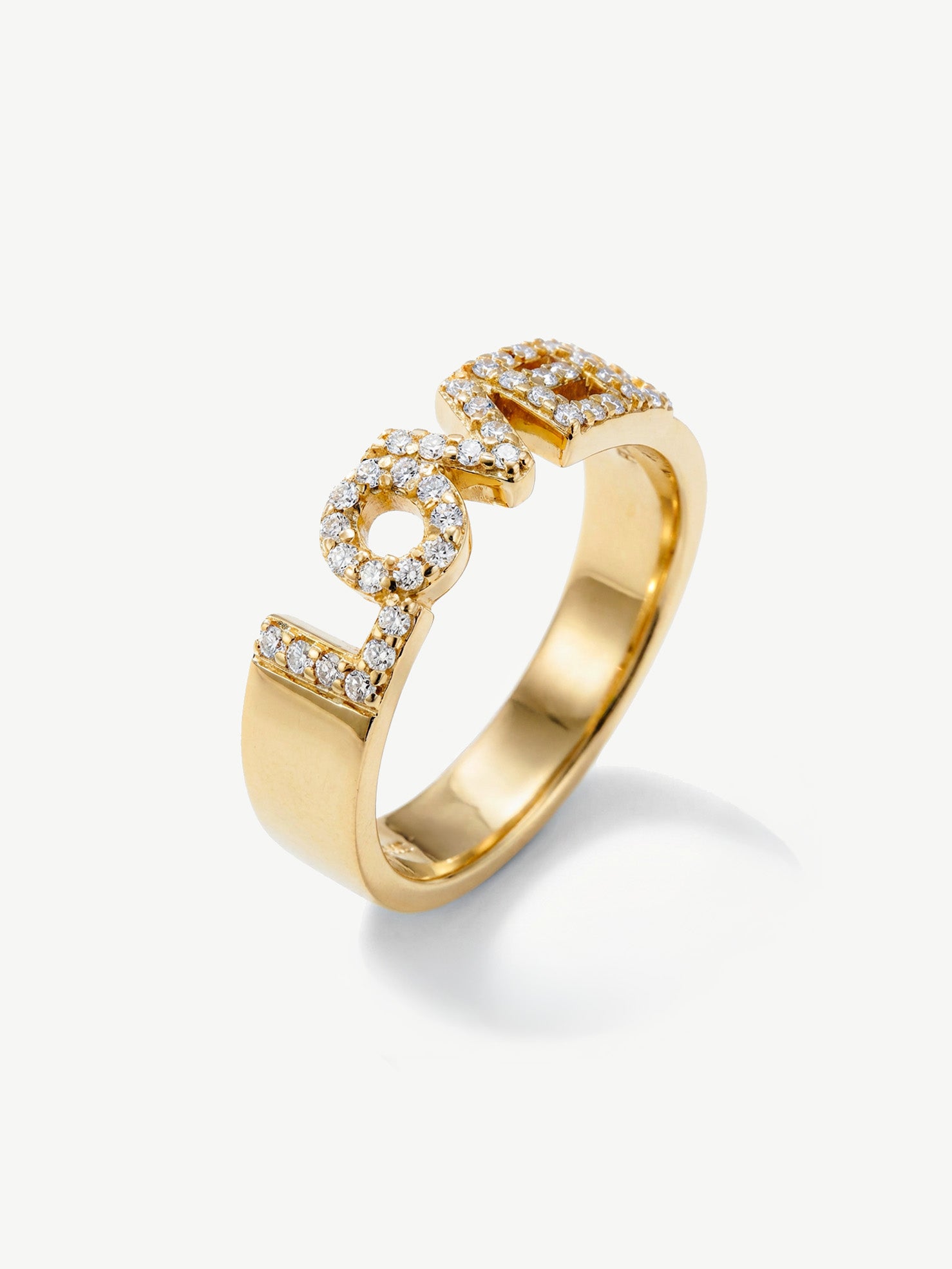 Sparkling Script Ring - "Loved"