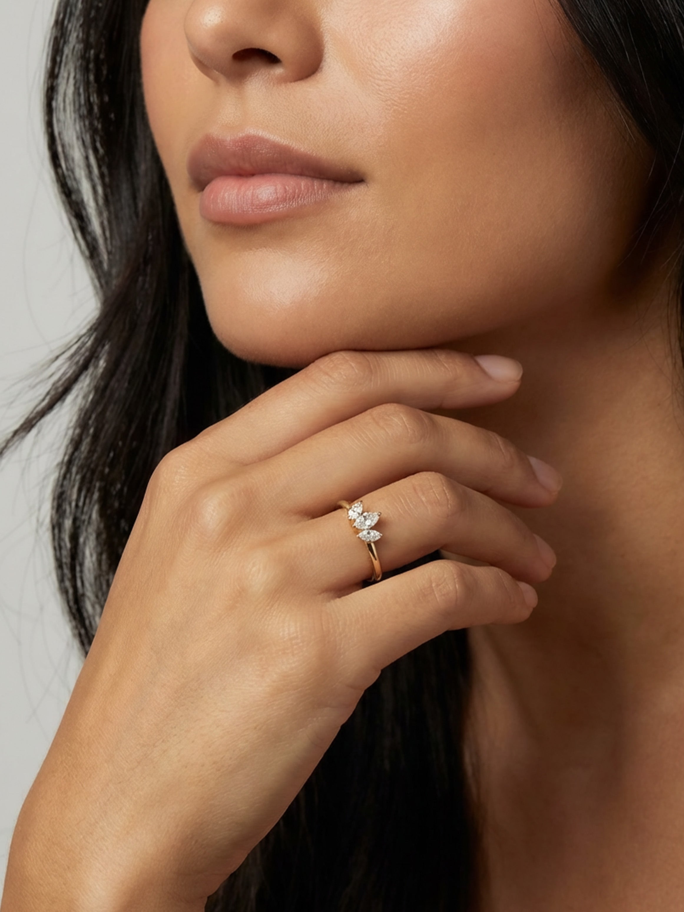 Dainty Marquise Ring - Adjustable